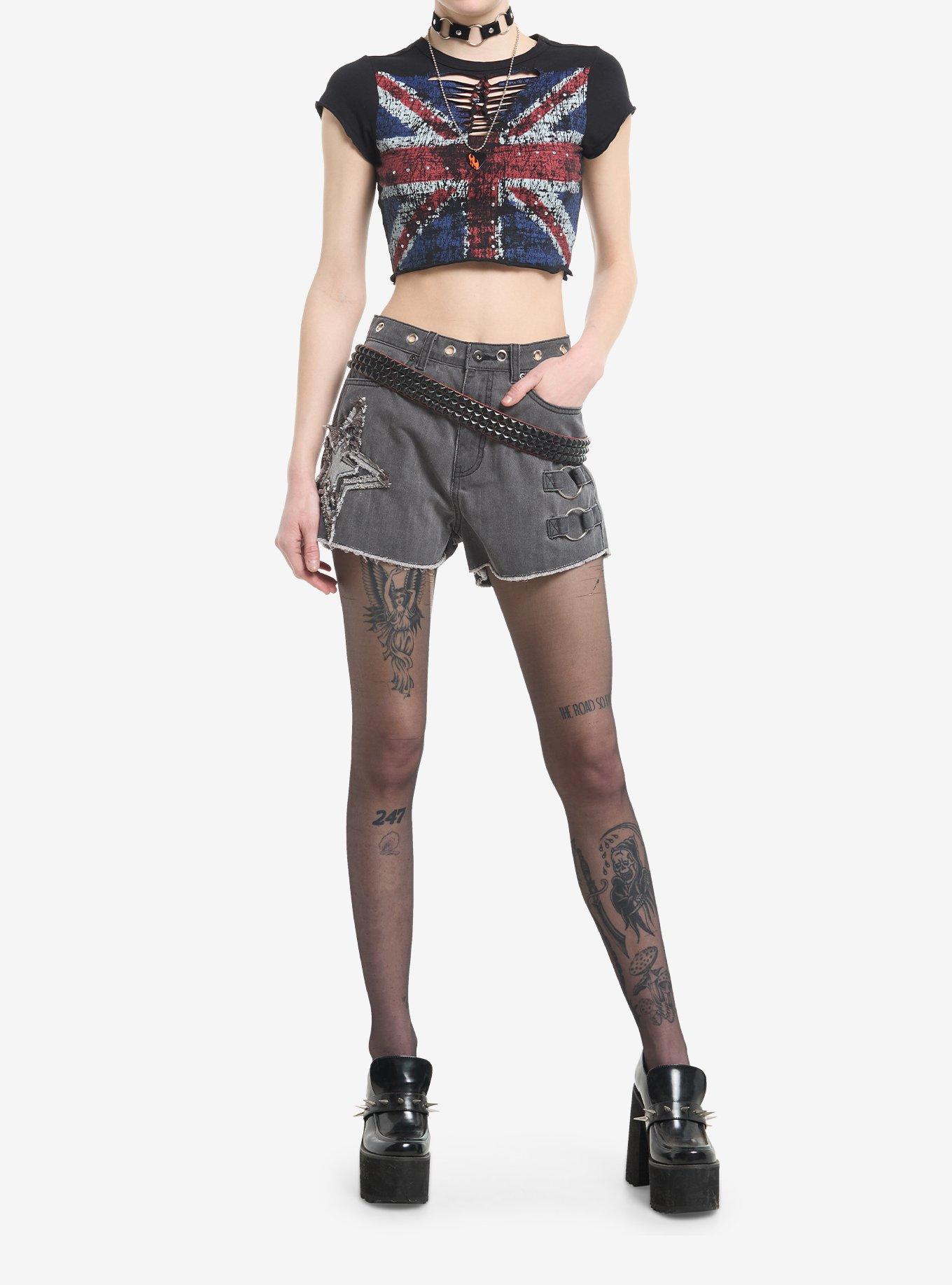 Union Jack Distressed Girls Baby T-Shirt, , hi-res