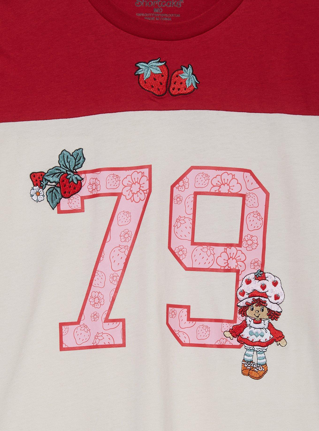 Strawberry Shortcake Women's Long Sleeve Football T-Shirt - BoxLunch Exclusive