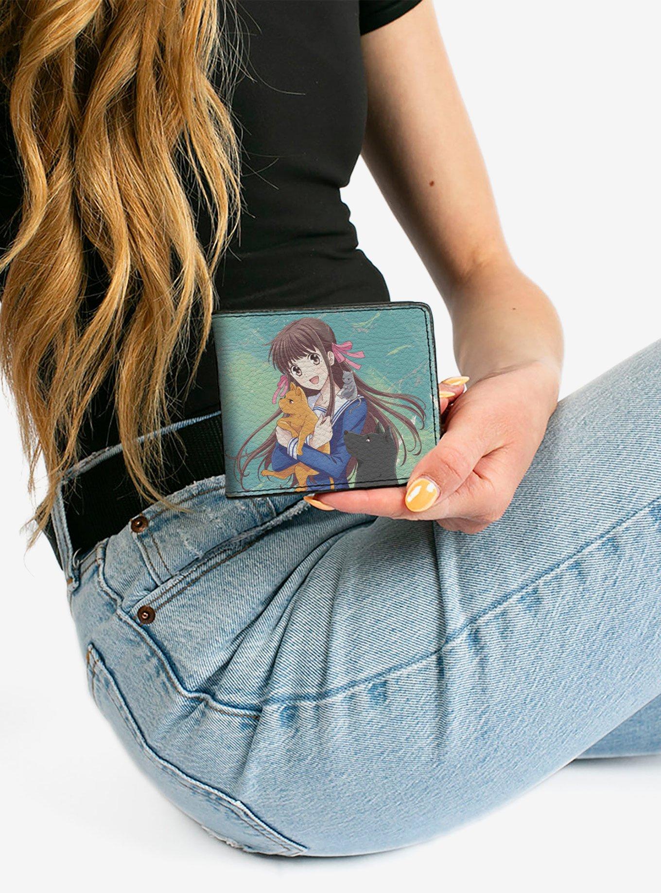 Fruits Basket Kyo Yuki and Tohru with Cat Rat and Dog Bifold Wallet, , alternate