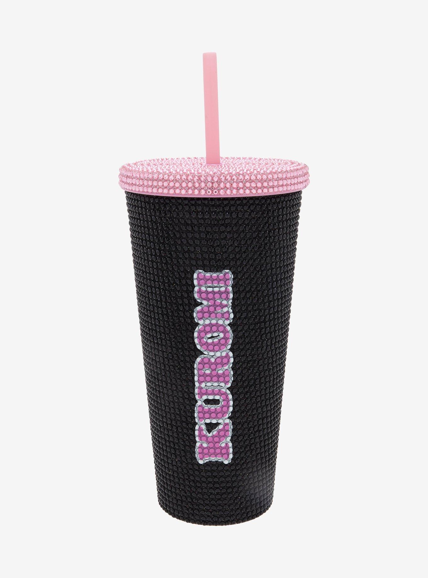 Kuromi Face Rhinestone Acrylic Travel Cup, , hi-res