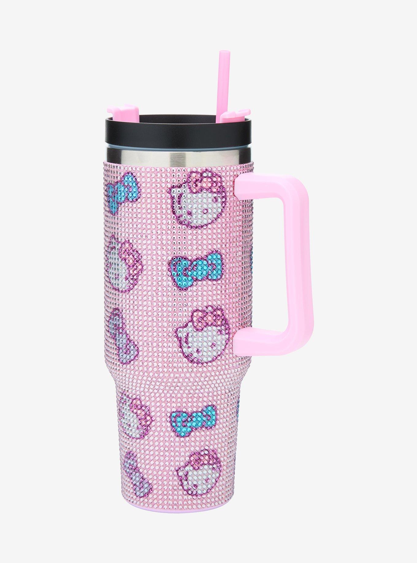 Hello Kitty Bow Bubble Rhinestone Stainless Steel Travel Cup, , hi-res