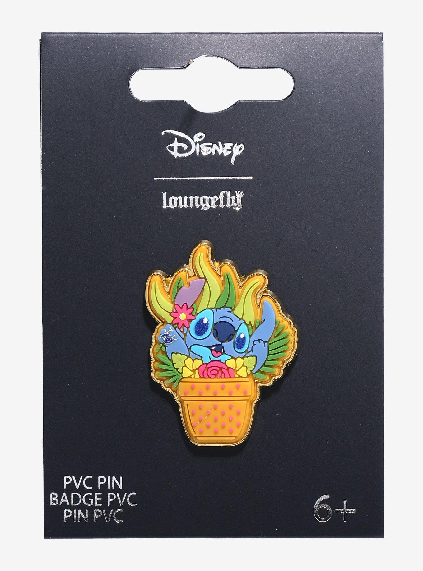 Loungefly Disney Lilo & Stitch Floral Enamel Pin - BoxLunch Exclusive