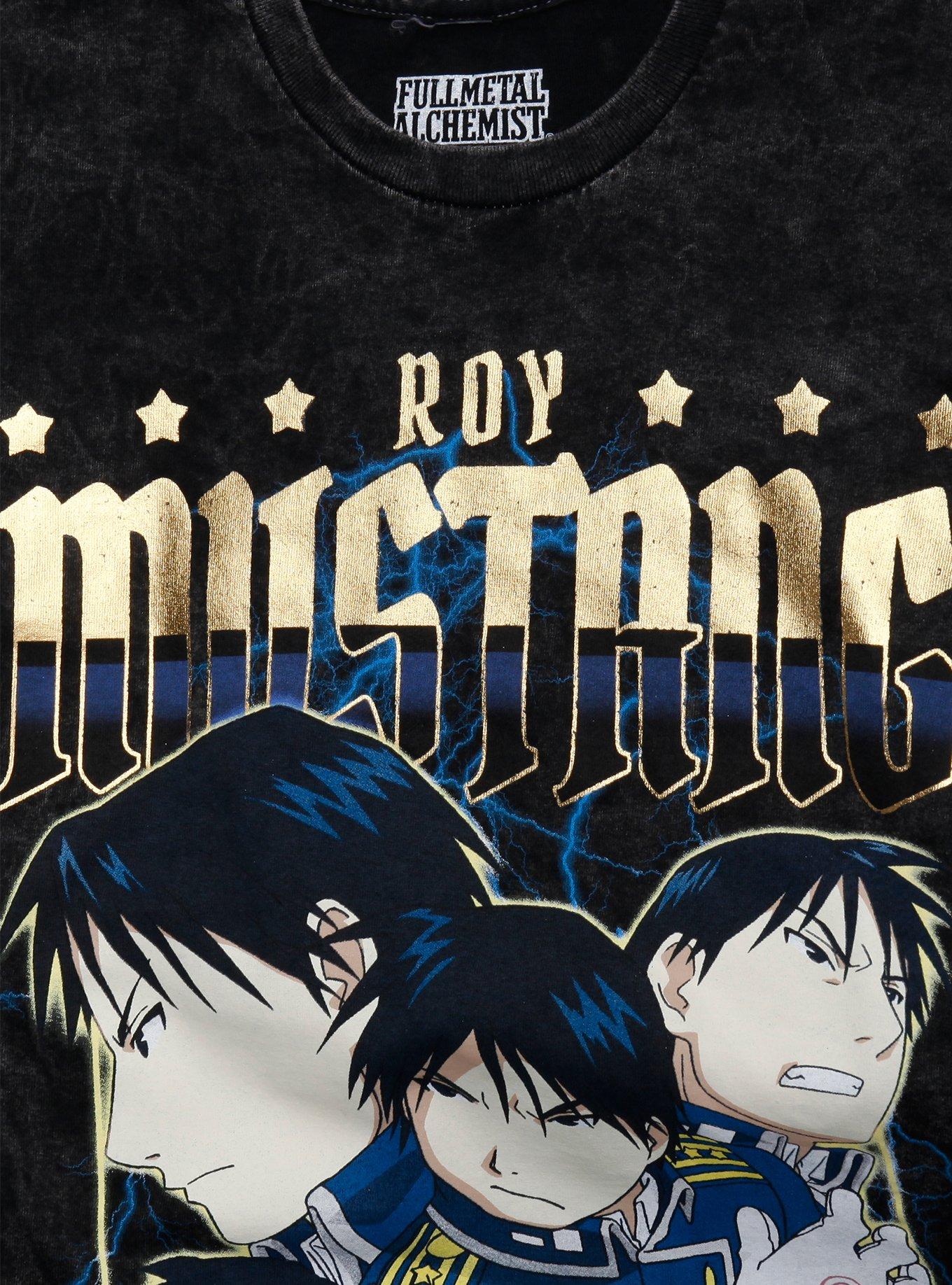 Fullmetal Alchemist: Brotherhood Roy Mustang Gold Foil Dark Wash T-Shirt, , hi-res