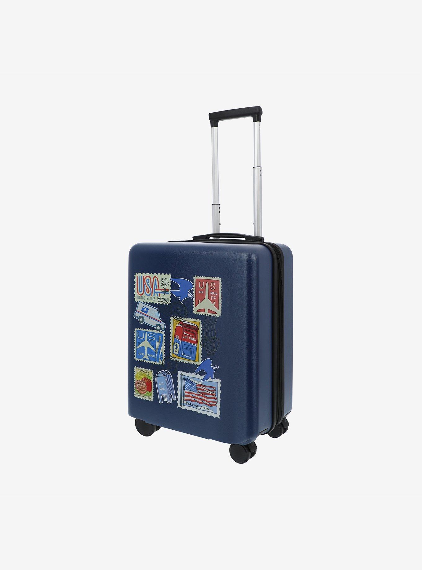 FUL USPS Stamps Carry-On Luggage Blue, , alternate