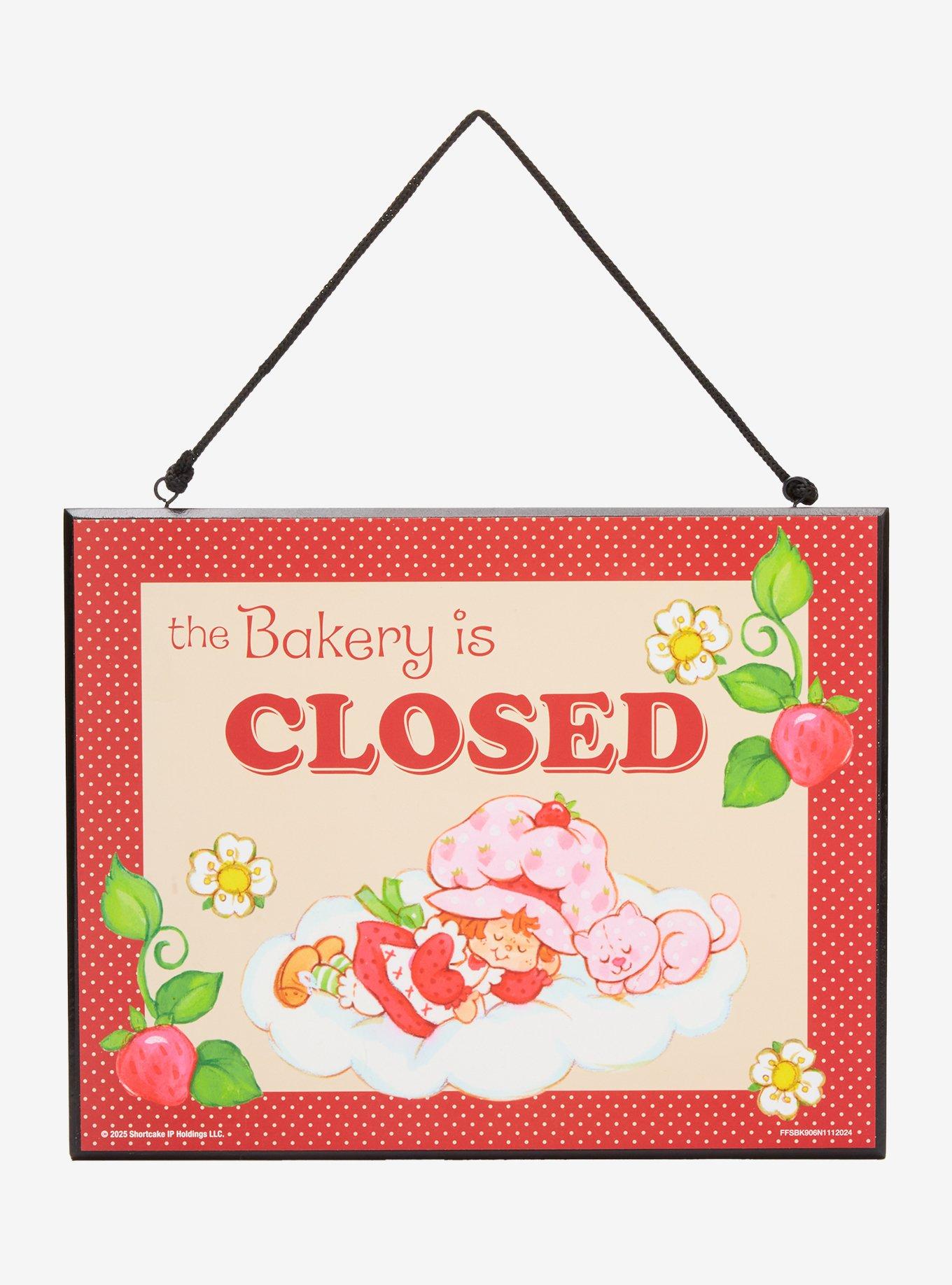 Strawberry Shortcake Bakery Open & Closed Double Sided Wall Sign, , hi-res