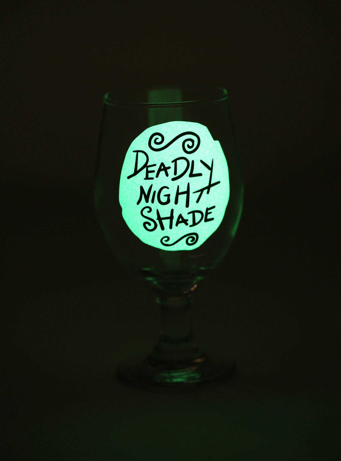 The Nightmare Before Christmas Deadly Nightshade Glow-In-The-Dark Glass, , alternate