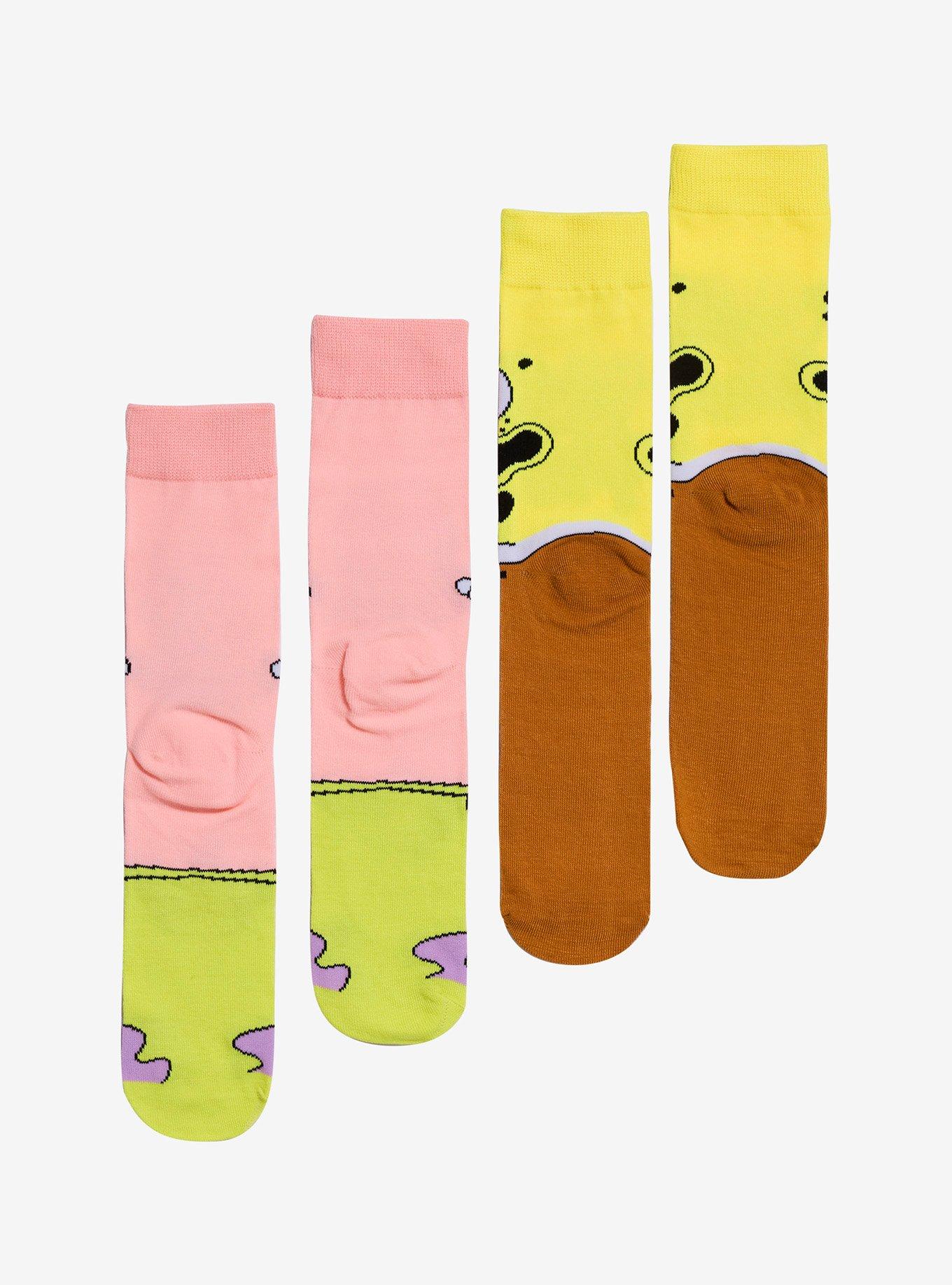 SpongeBob SquarePants Big Smile Crew Socks 2 Pair, , hi-res