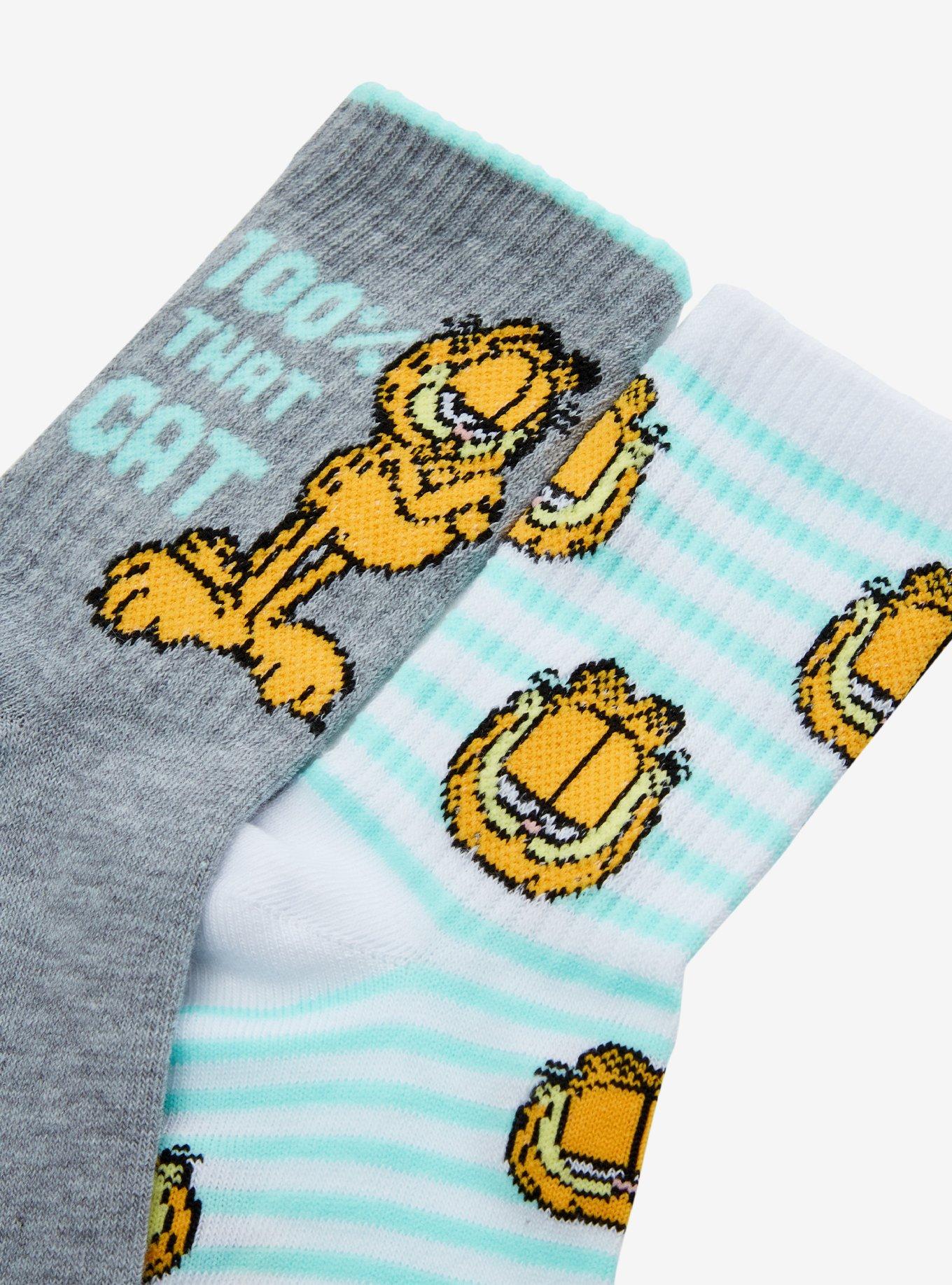 Garfield Stripe Crew Socks 2 Pair, , hi-res