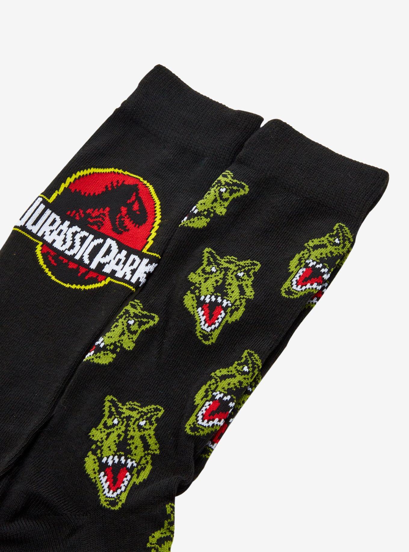 Jurassic Park Dinosaur Logo Crew Socks 2 Pair, , hi-res