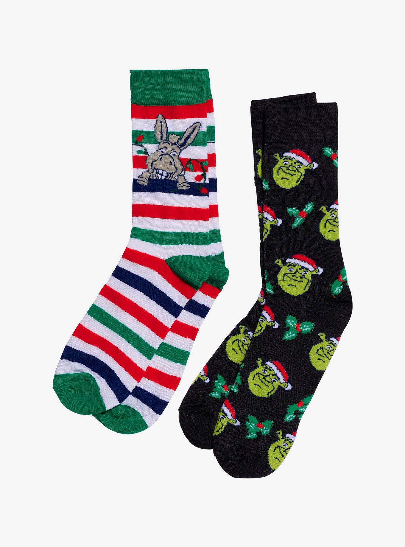 Shrek Donkey Holiday Crew Socks 2 Pair, , hi-res