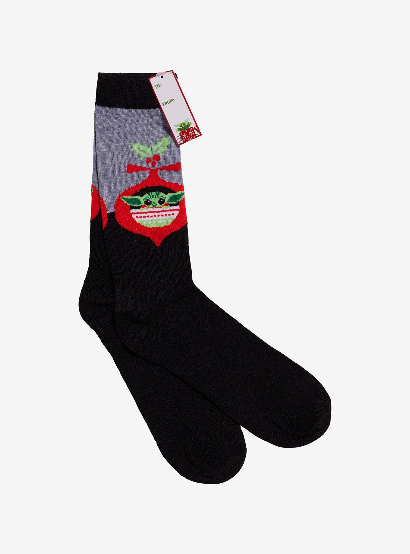 Star Wars The Mandalorian Grogu Holiday Crew Socks, , alternate