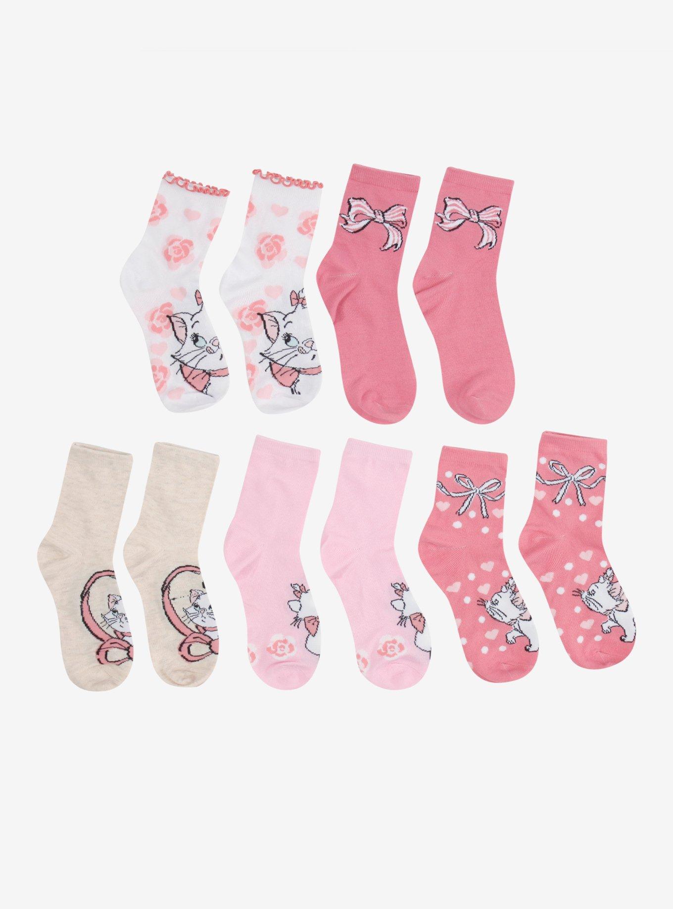 Disney The Aristocats Marie Ribbon Ankle Socks 5 Pair, , hi-res