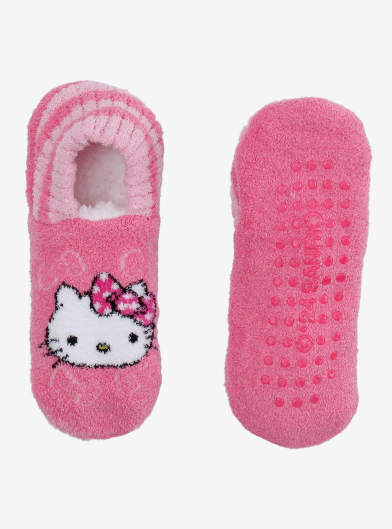 Hello Kitty Stripe Cozy Slipper Socks, , hi-res