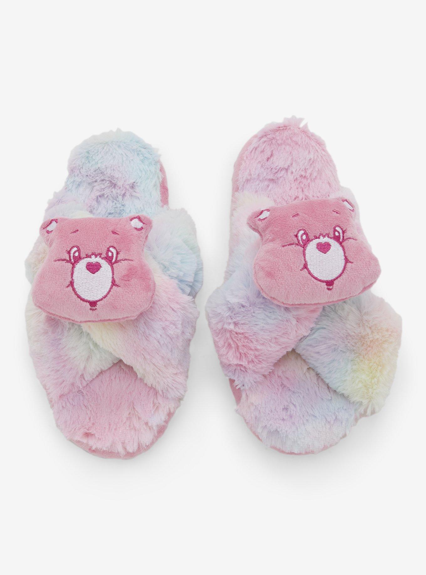 Care Bears Pastel Ombre Fuzzy Slippers, , hi-res