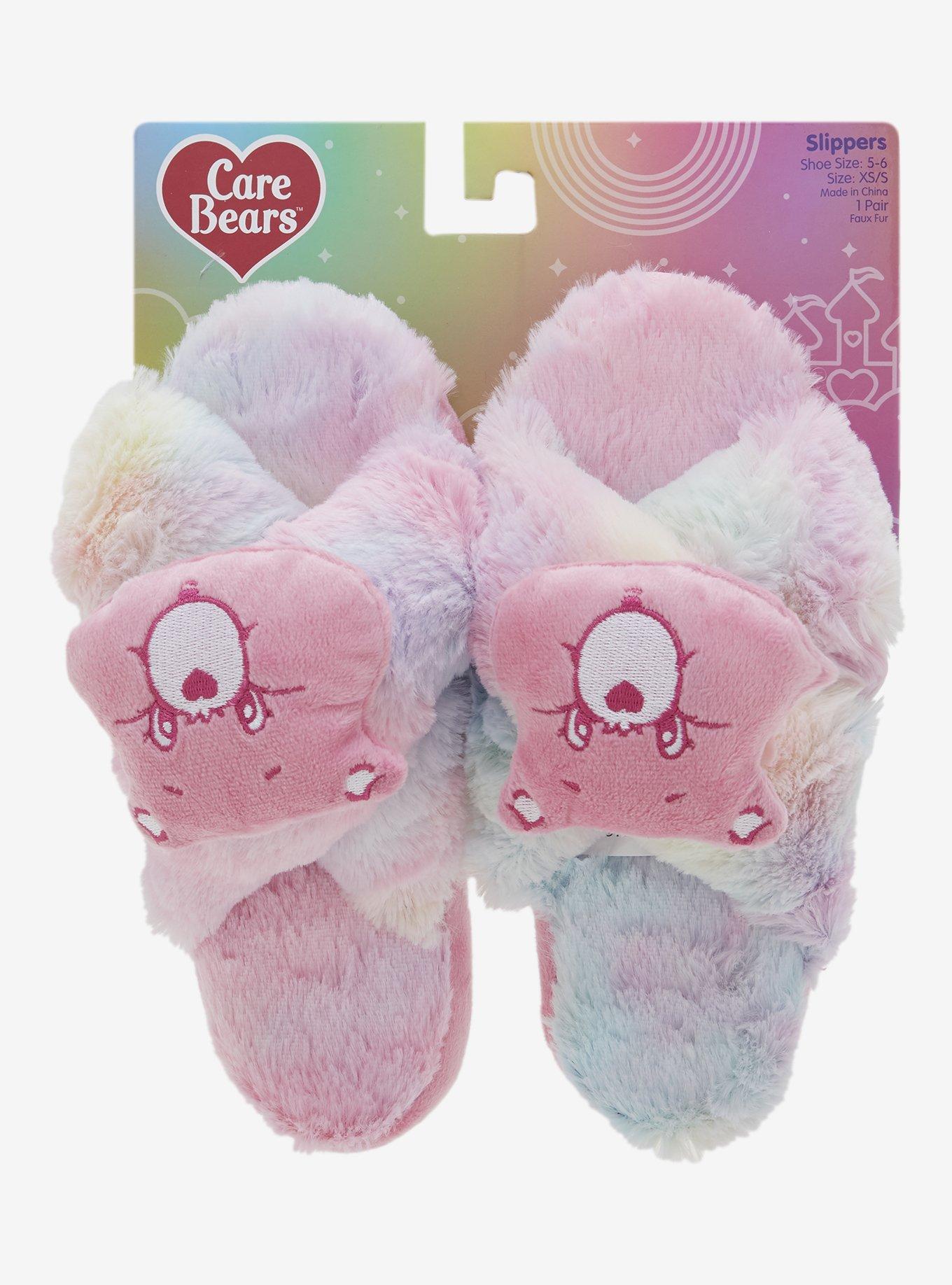 Care Bears Pastel Ombre Fuzzy Slippers, MULTI, alternate