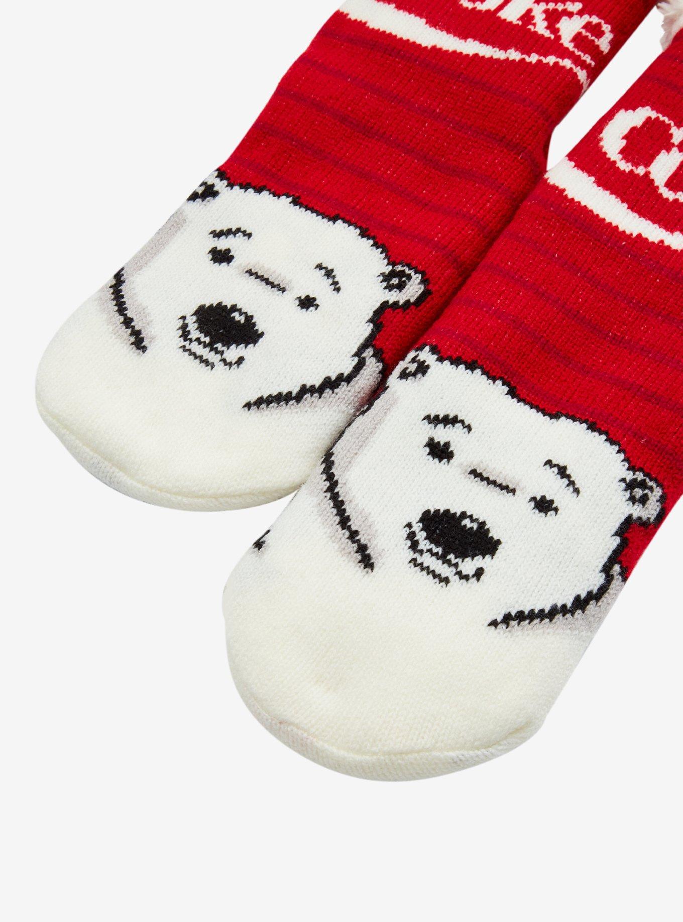 Coca-Cola Polar Bear Cozy Slipper Socks, , hi-res