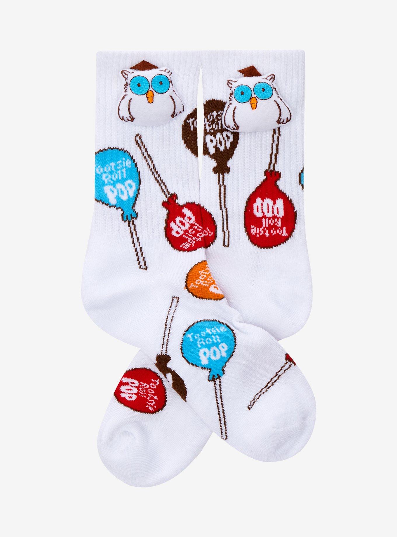 Tootsie Roll Pop Owl Crew Socks, , hi-res