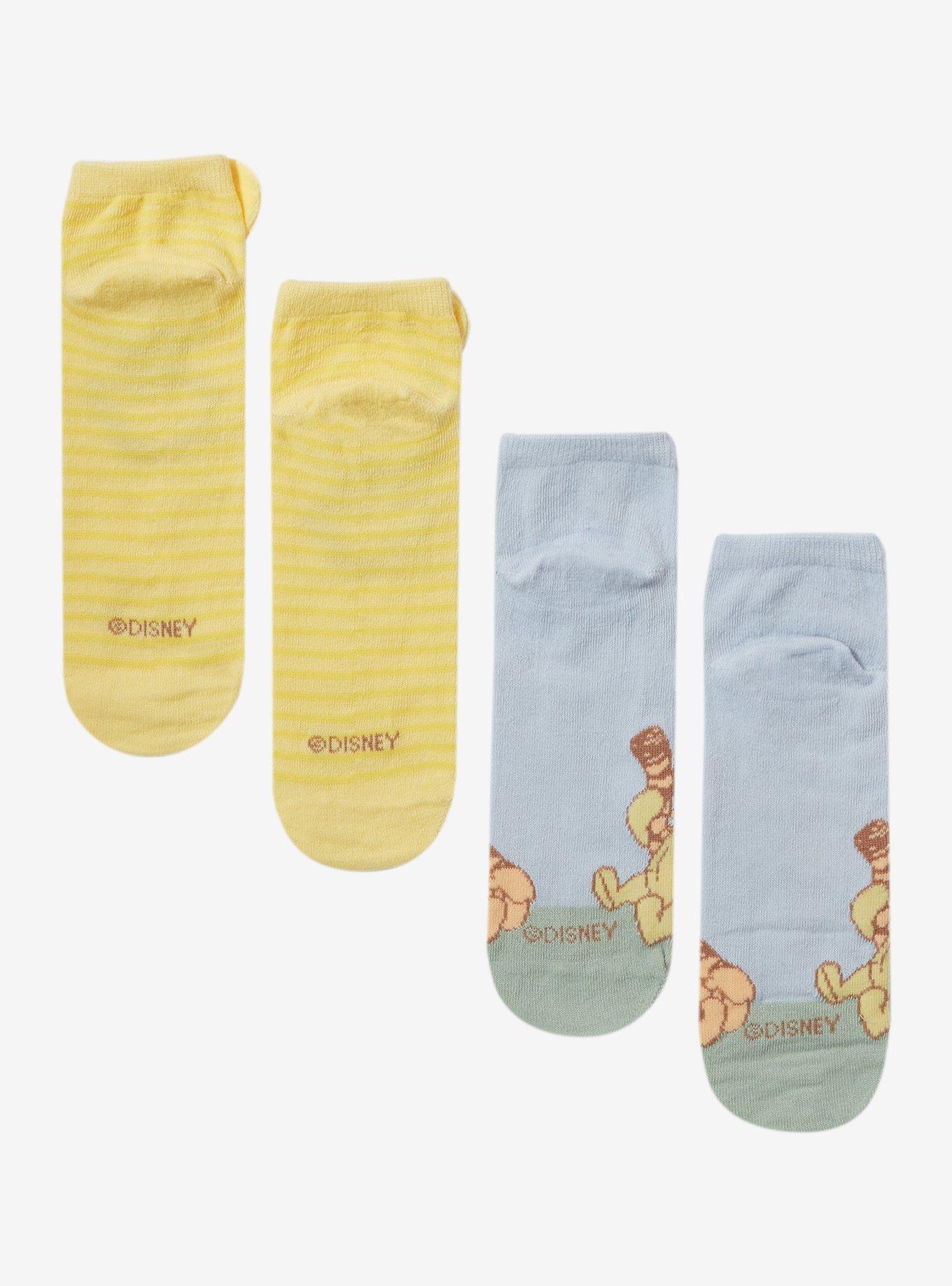 Disney Winnie The Pooh Duo No-Show Socks 2 Pair, , hi-res