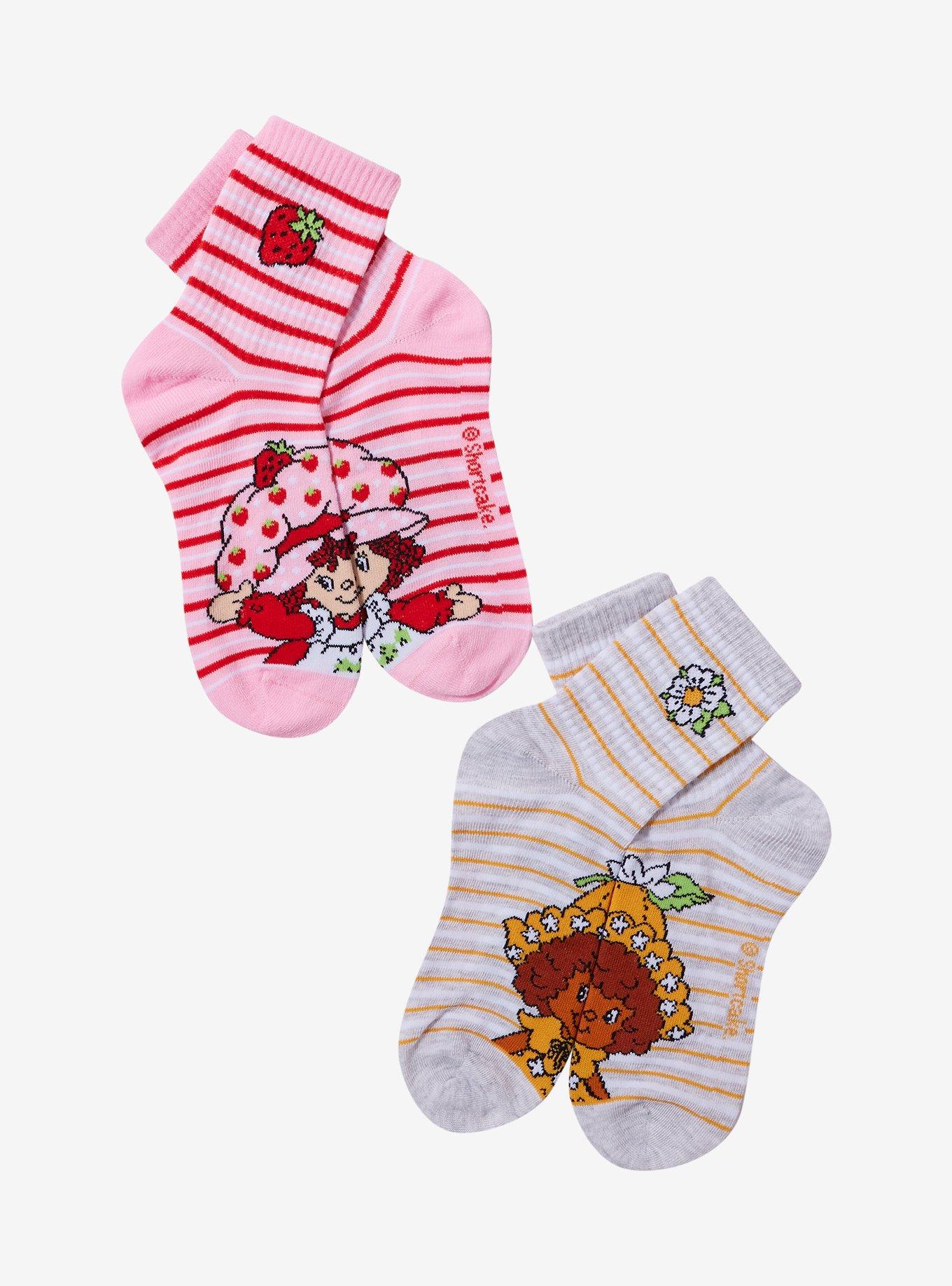 Strawberry Shortcake Orange Blossom Crew Socks 2 Pair, , hi-res