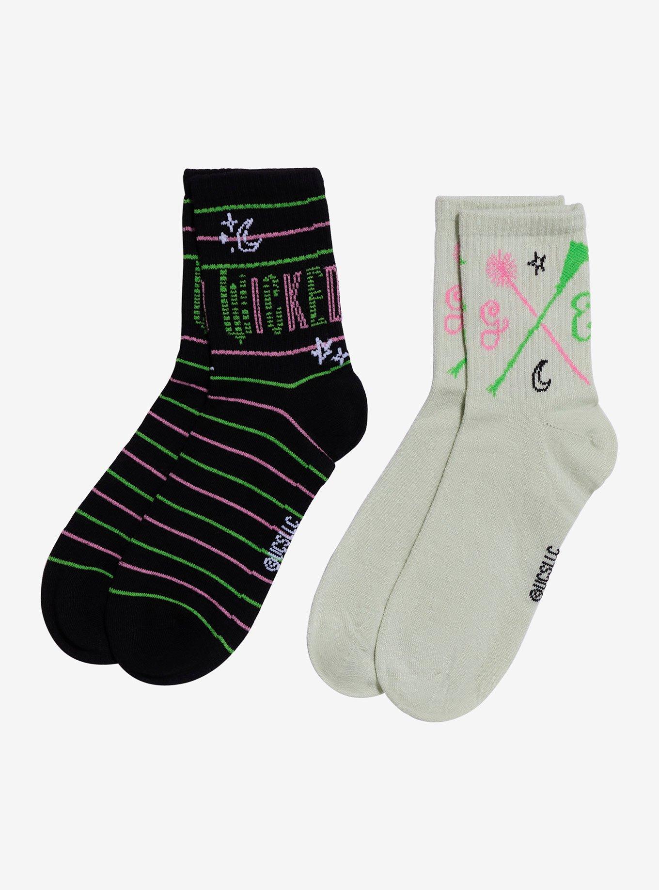 Wicked Glinda & Elphaba Crew Socks 2 Pair, , alternate