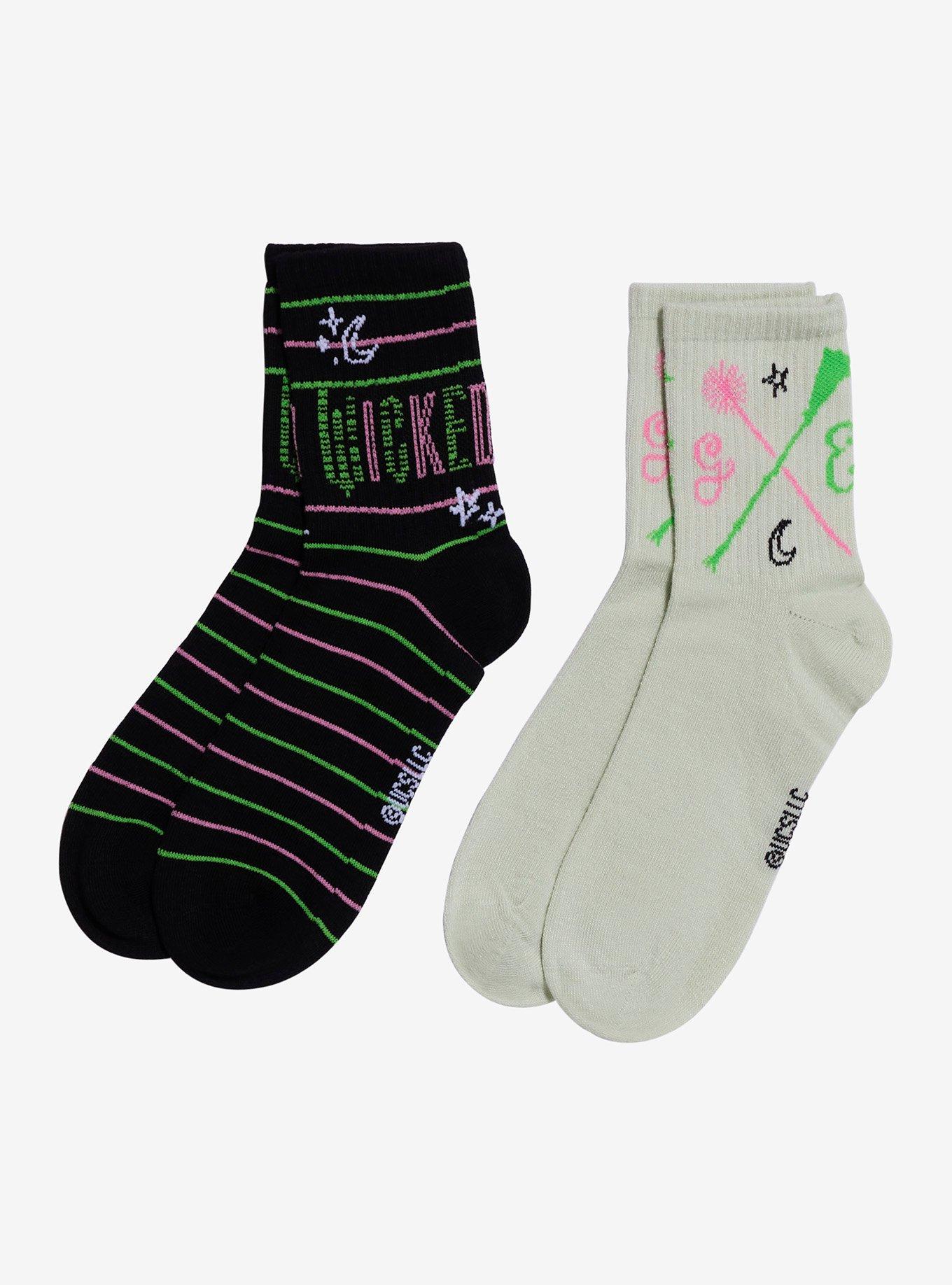 Wicked Glinda & Elphaba Crew Socks 2 Pair, , hi-res