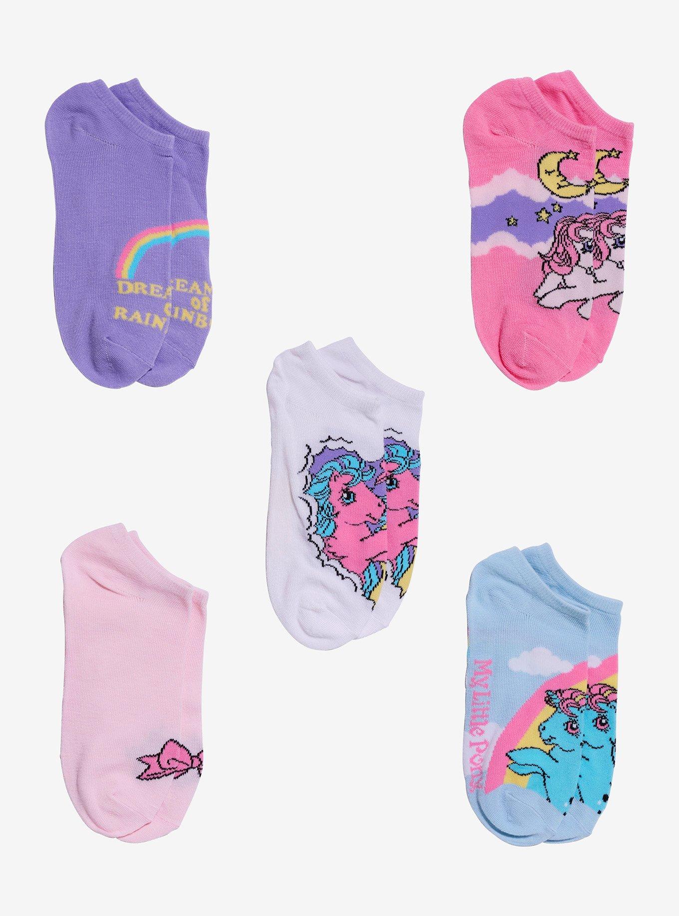 My Little Pony Rainbow No-Show Socks 5 Pair, , hi-res