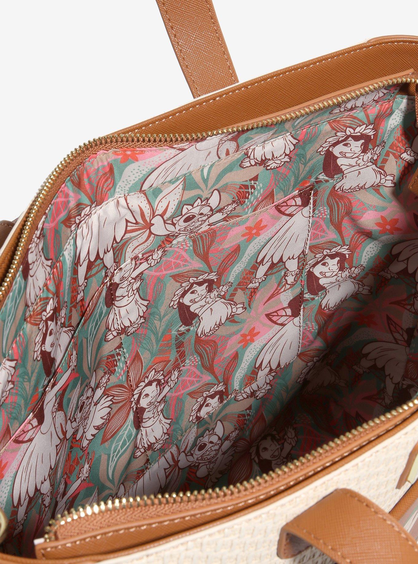 Loungefly Disney Lilo & Stitch Hula Stitch Floral Convertible Tote Bag - BoxLunch Exclusive, , alternate