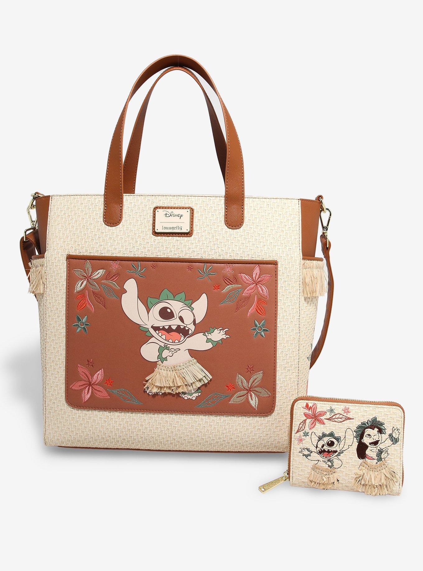 Loungefly Disney Lilo & Stitch Hula Stitch Floral Convertible Tote Bag - BoxLunch Exclusive, , alternate