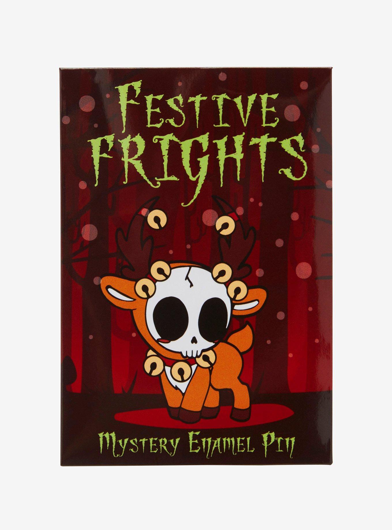 Festive Skeletons Blind Bag Enamel Pin, , hi-res