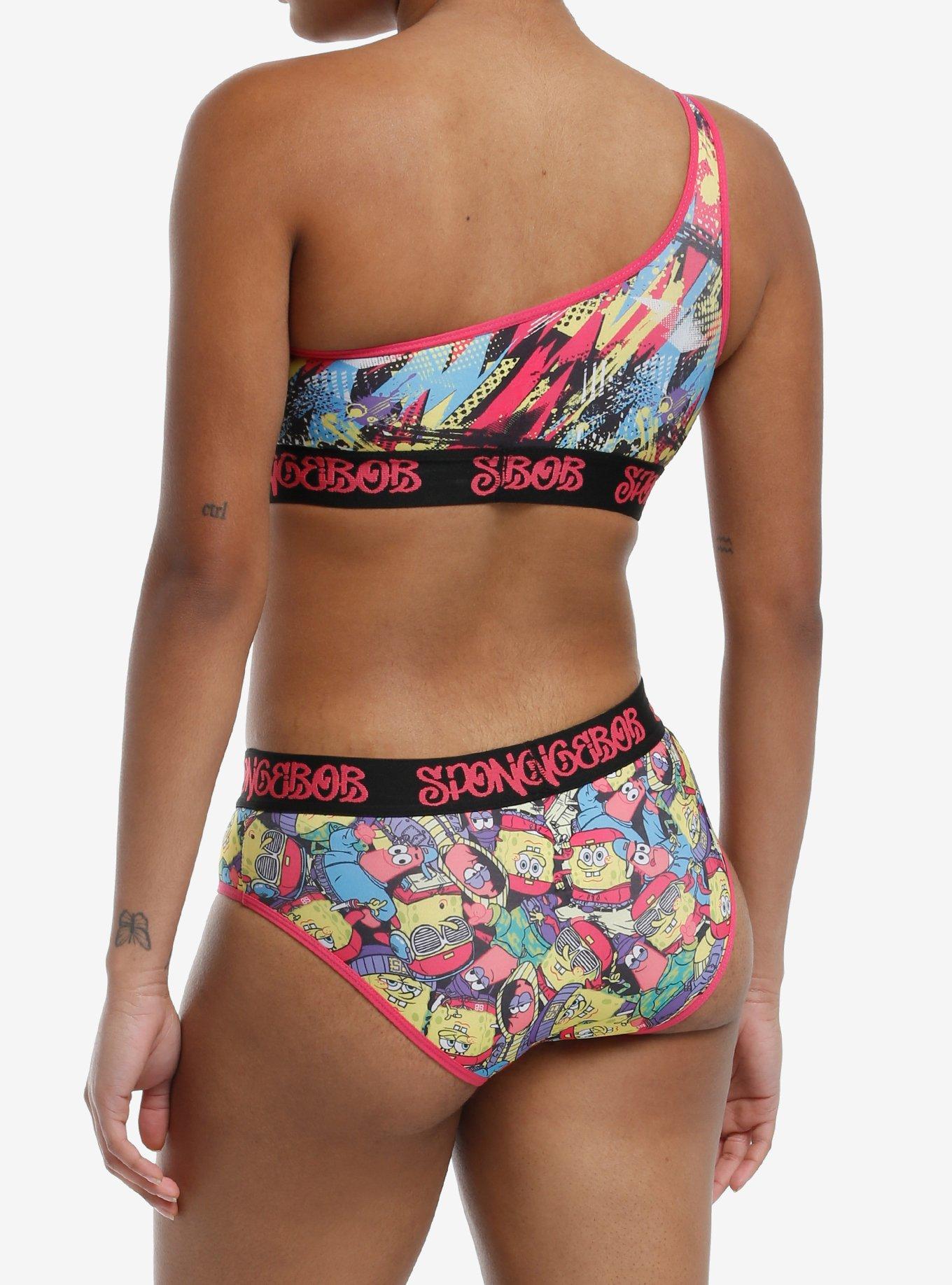 SpongeBob SquarePants Dio Graffiti Bra & Panty Set, MULTI, alternate