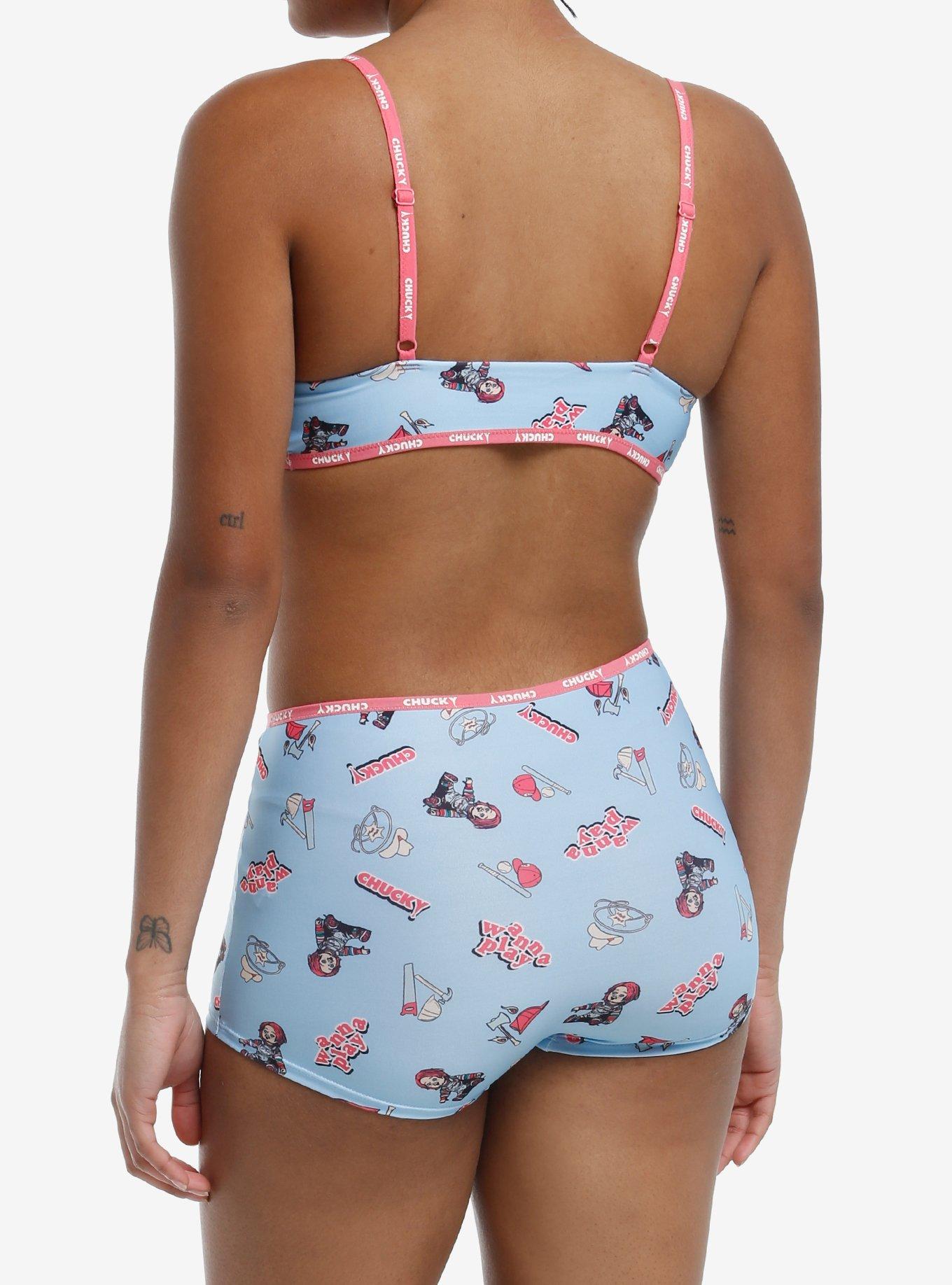 Chucky Icons Bra & Boyshort Panty Set, MULTI, alternate