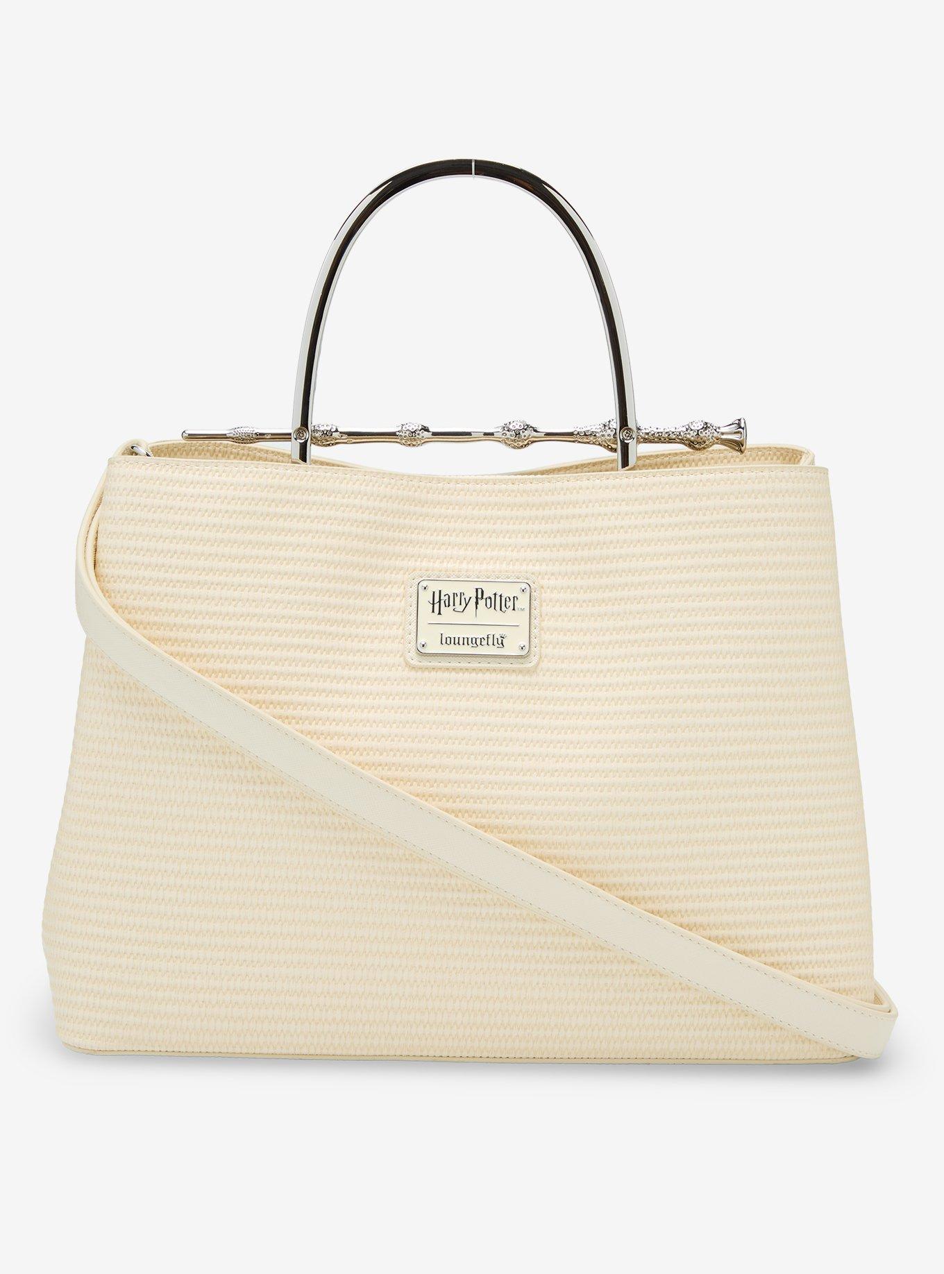 Loungefly Harry Potter Deathly Hallows Elder Wand Raffia Texture Cream Handbag - BoxLunch Exclusive, , alternate