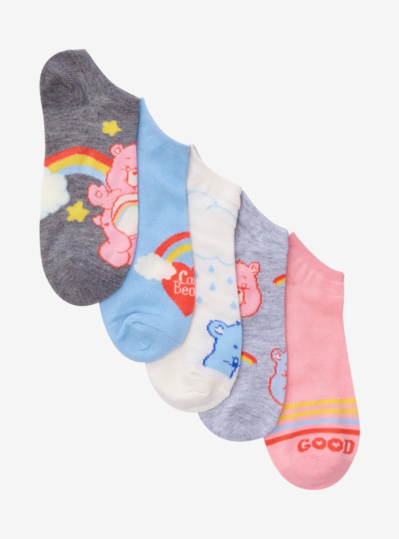 Care Bears Rainbows No-Show Socks 5 Pair, , hi-res