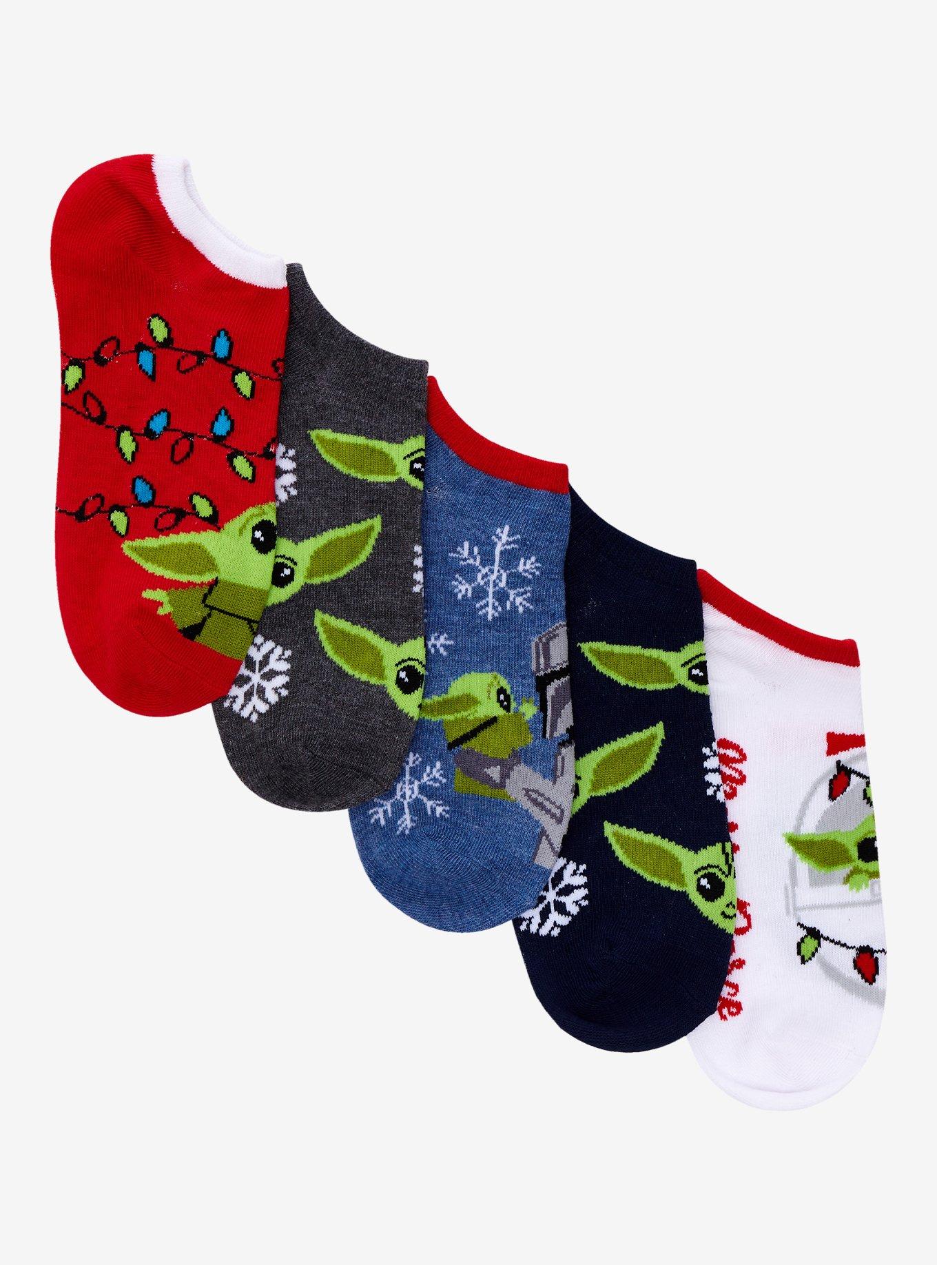 Star Wars The Mandalorian Christmas No-Show Socks 5 Pair, , hi-res