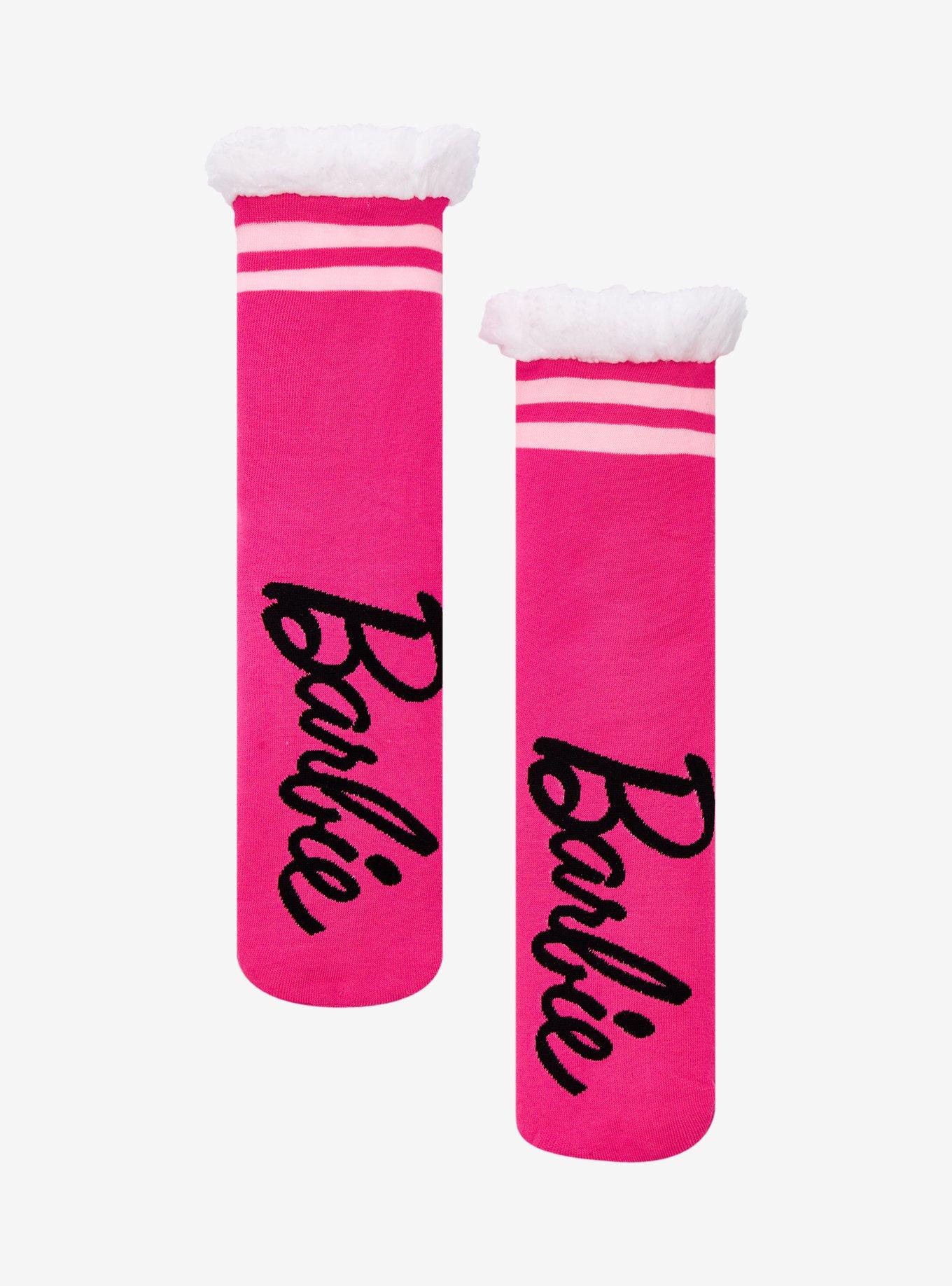 Barbie Pink Cozy Slipper Socks, , hi-res