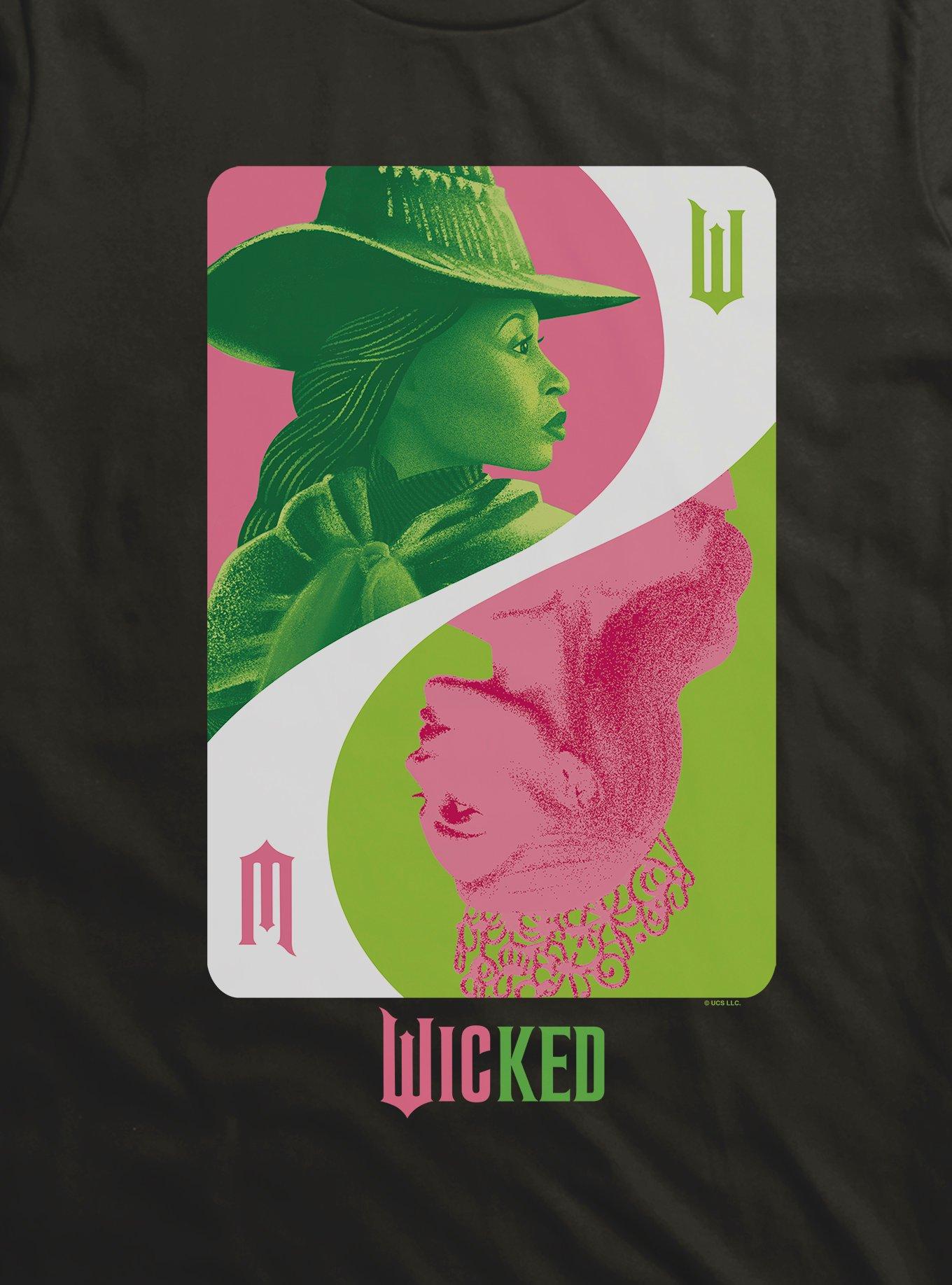 Wicked Playing Card Elphaba & Glinda T-Shirt, , hi-res