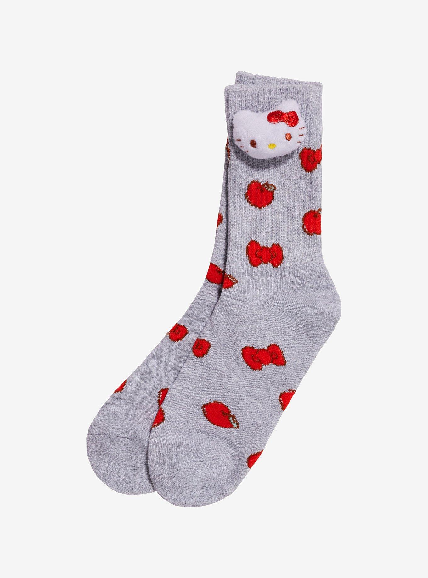 Hello Kitty Apples Plush Crew Socks, , hi-res