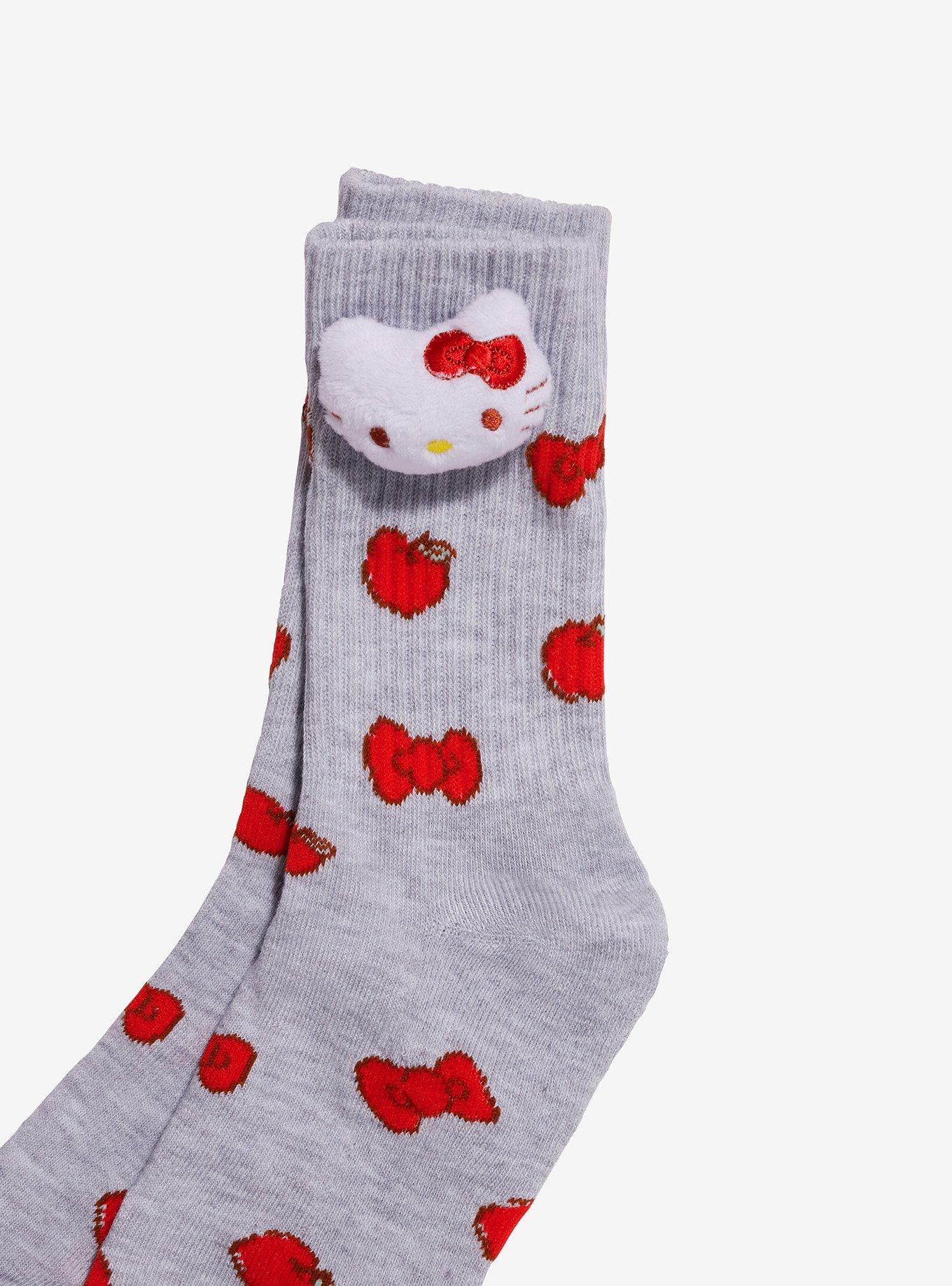 Hello Kitty Apples Plush Crew Socks, , alternate
