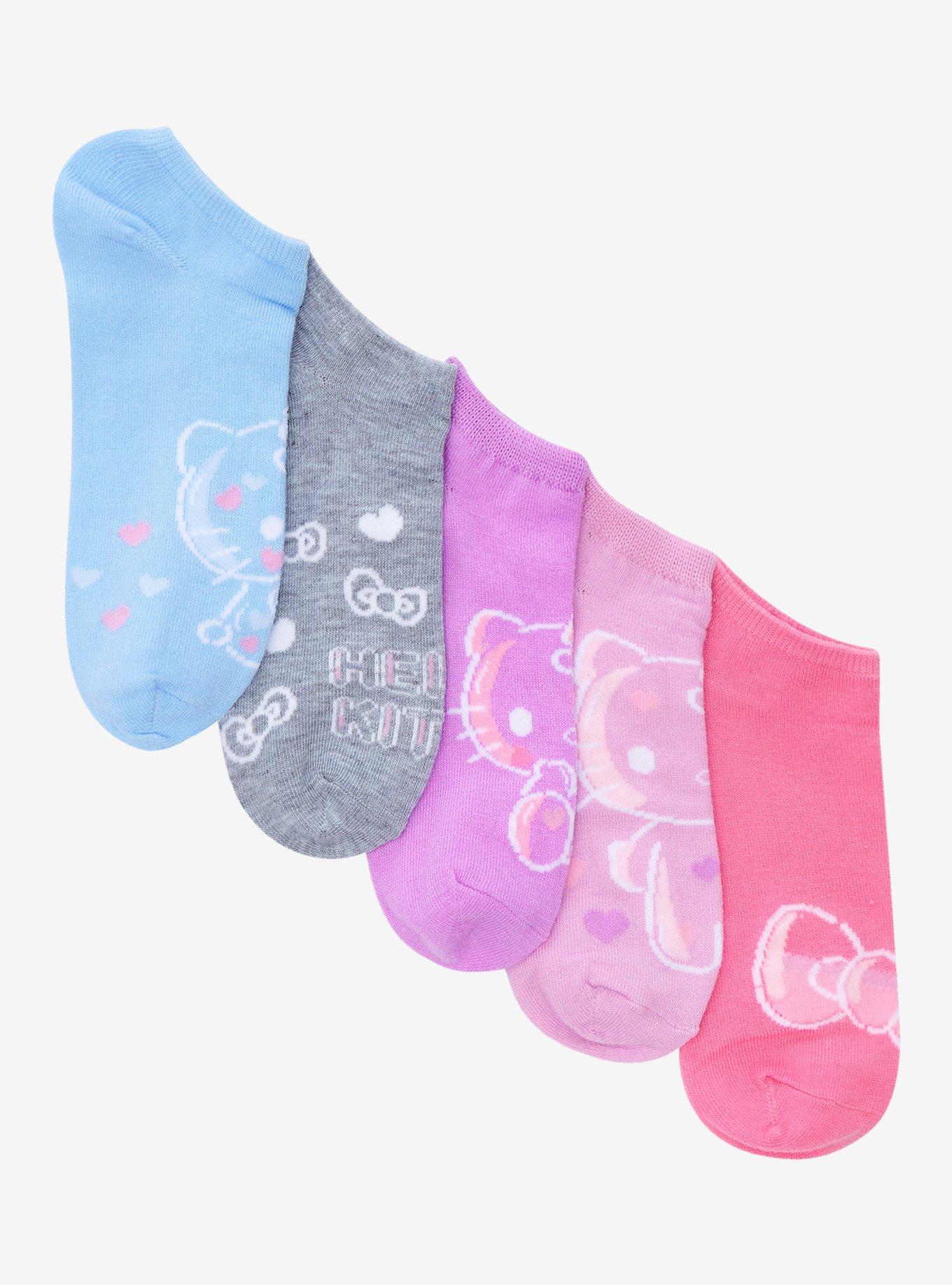 Hello Kitty 50th Anniversary No-Show Socks 5 Pair, , hi-res