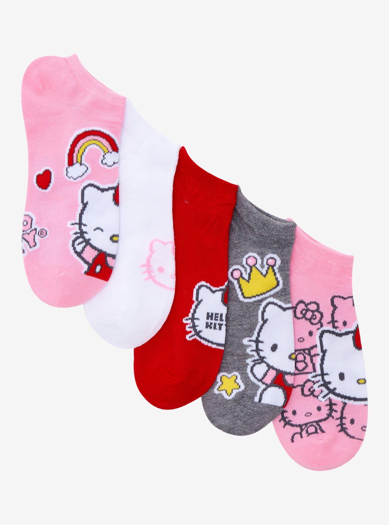 Hello Kitty Icons No-Show Socks 5 Pair, , hi-res