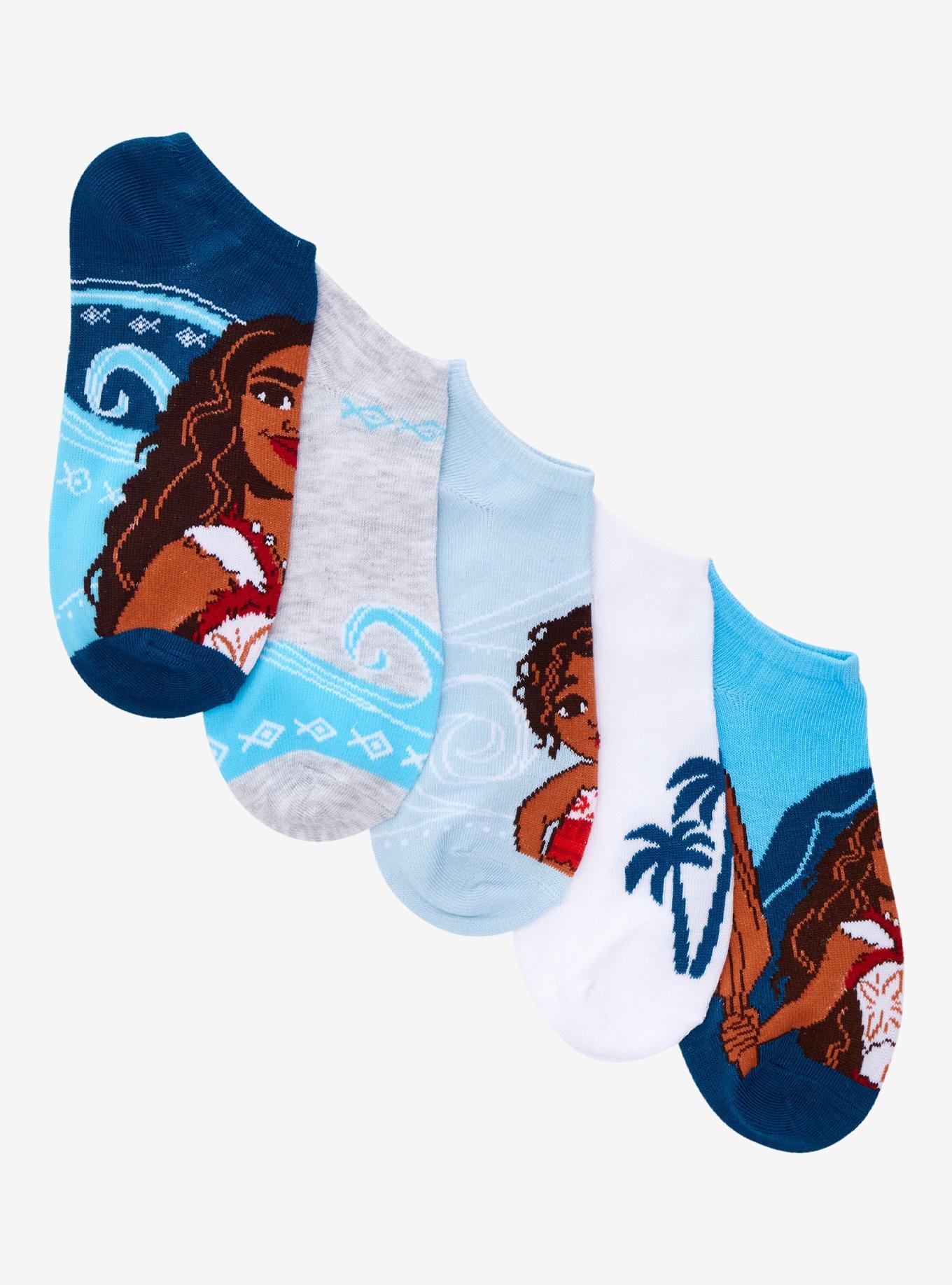 Disney Moana 2 No-Show Socks 5 Pair, , hi-res