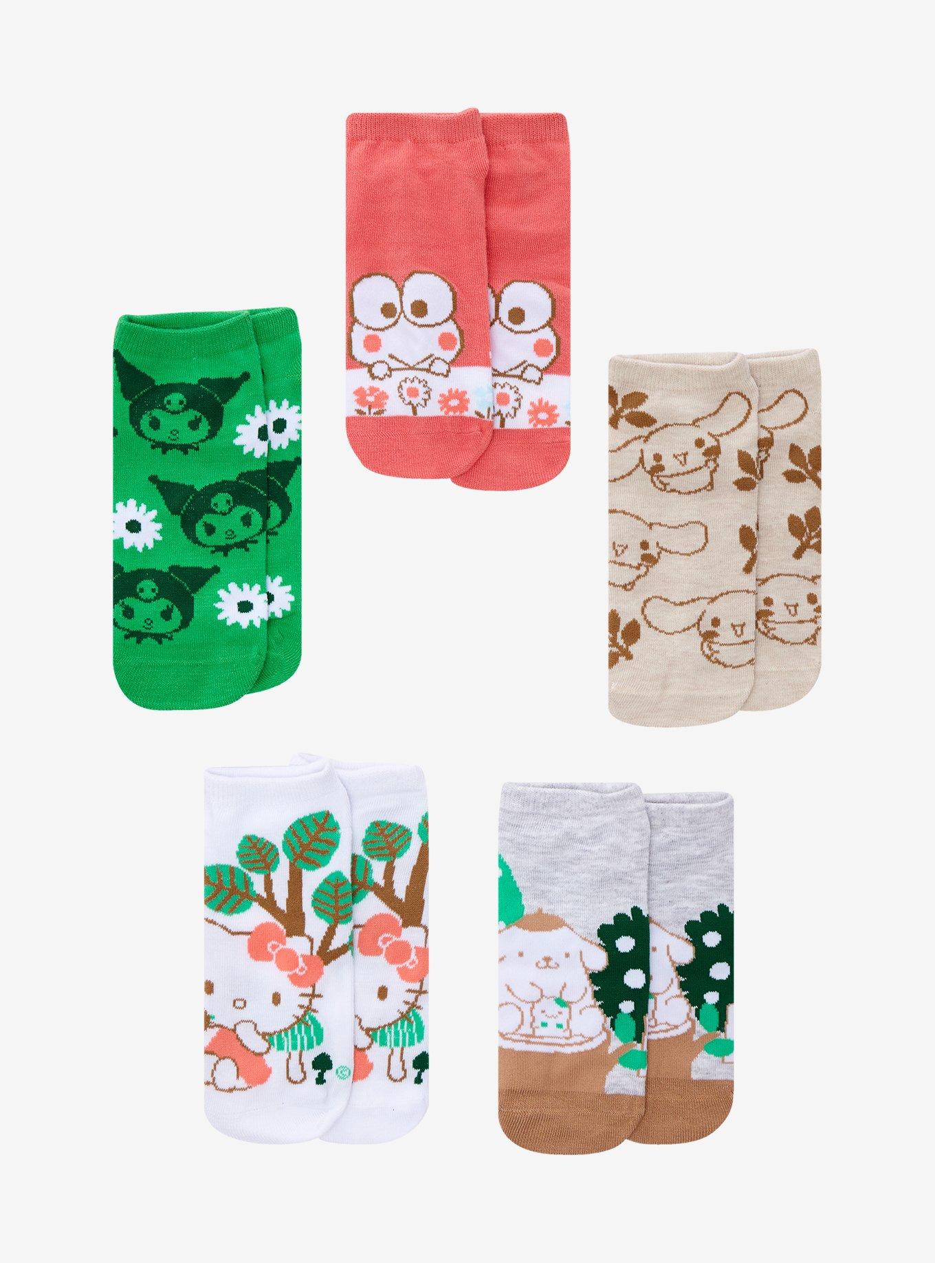 Hello Kitty And Friends Floral No-Show Socks 5 Pair, , hi-res