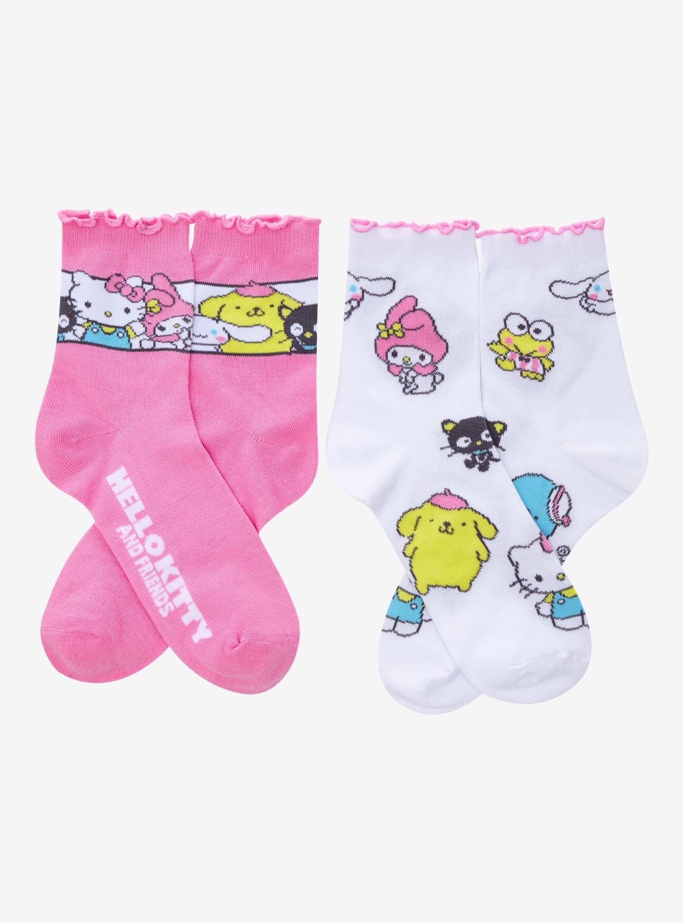 Hello Kitty And Friends Lettice Trim Ankle Socks 2 Pair, , hi-res