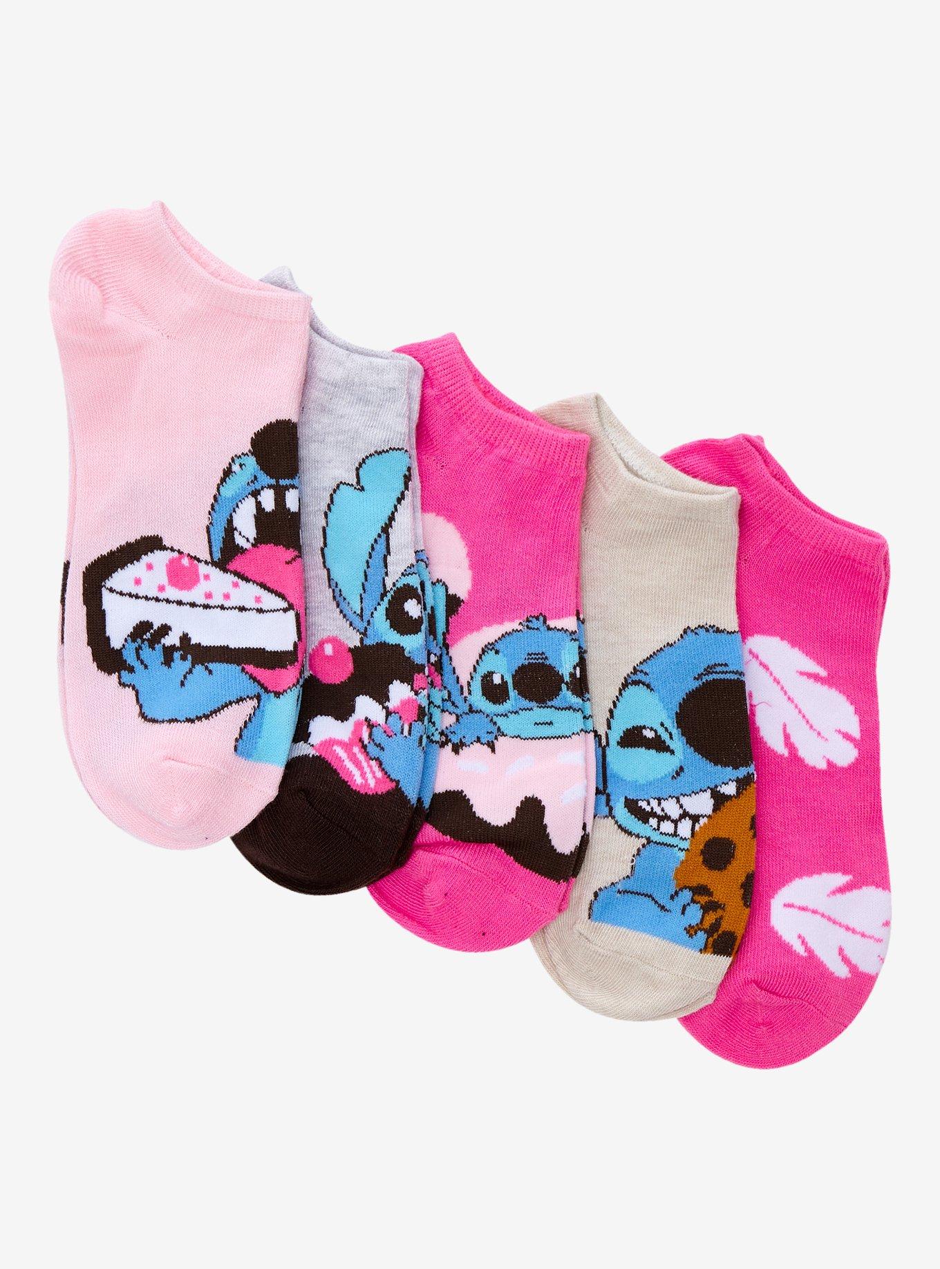 Disney Stitch Dessert No-Show Socks 5 Pair, , hi-res