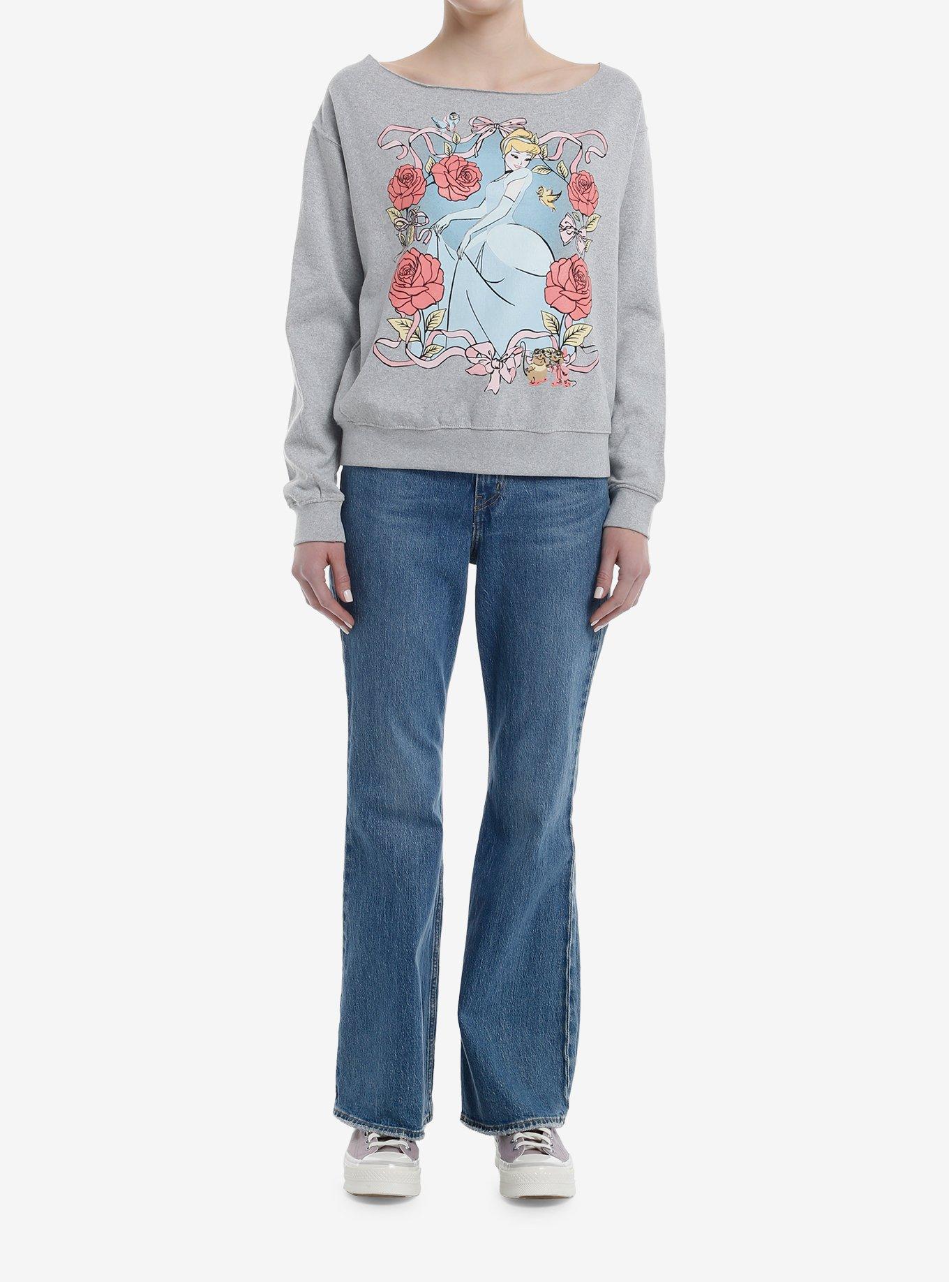 Disney Cinderella Drawing Boatneck Girls Sweatshirt, , hi-res