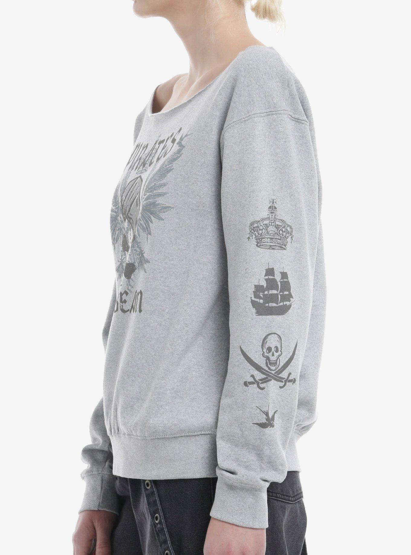 Disney Pirates Of The Caribbean Icons Boatneck Girls Sweatshirt, MULTI, alternate