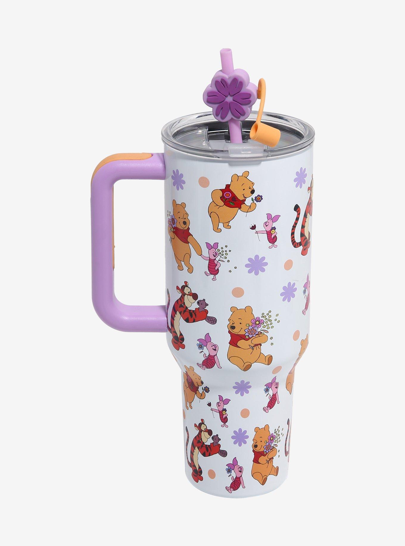 Disney Winnie The Pooh Friends Floral Stainless Steel Travel Cup, , hi-res