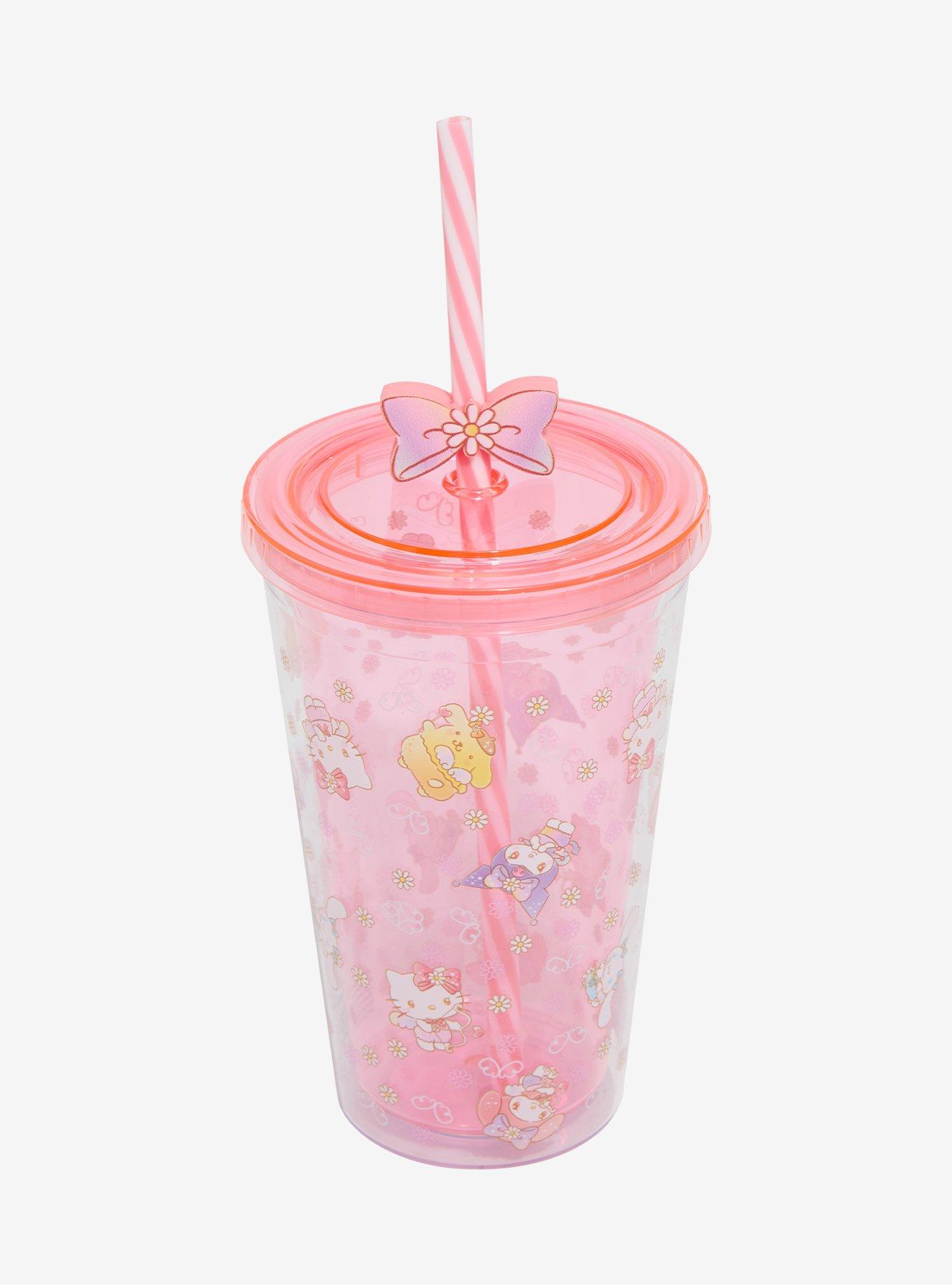 Hello Kitty And Friends Floral Bow Acrylic Travel Cup, , hi-res