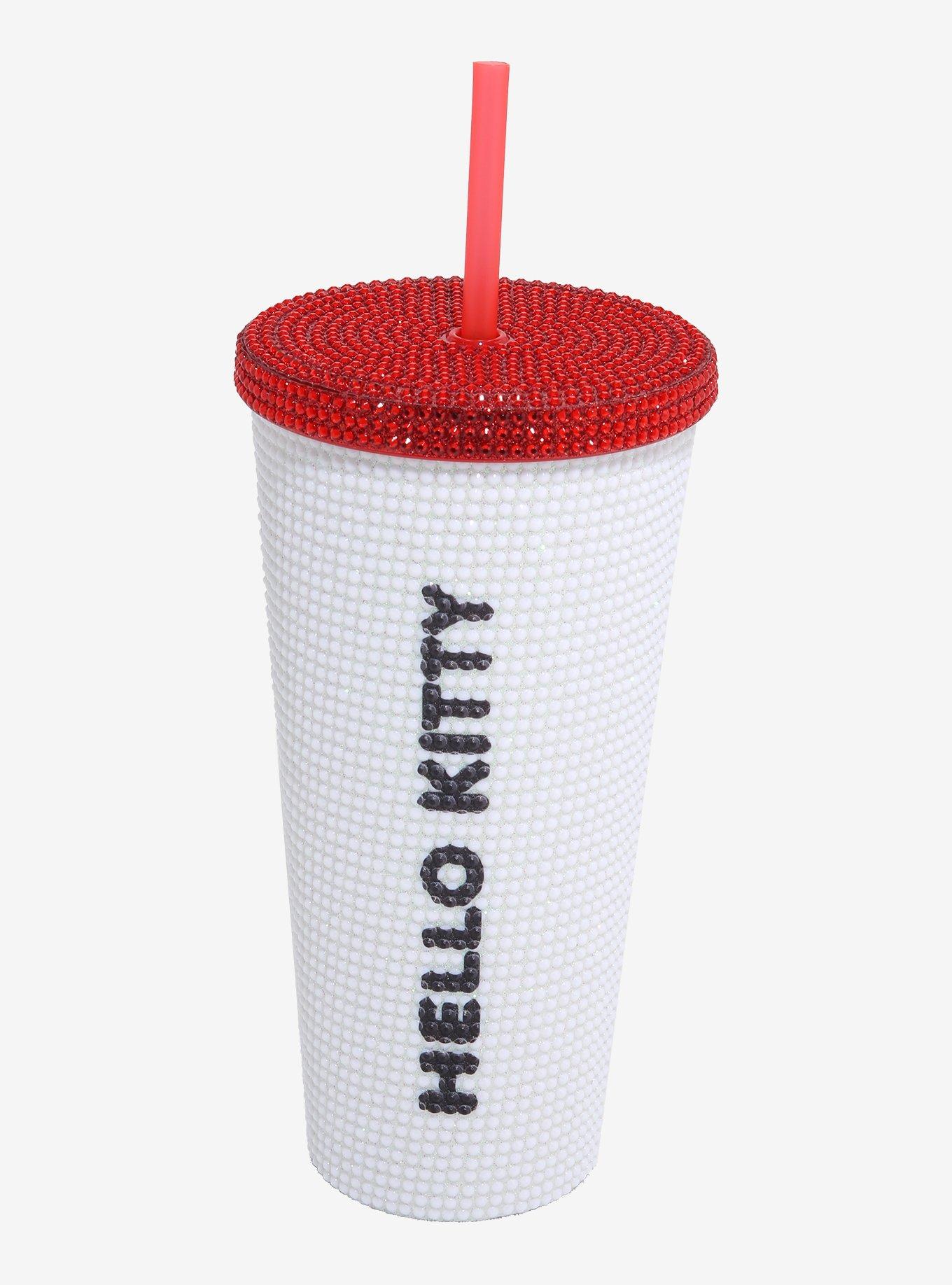Hello Kitty Face Rhinestone Acrylic Travel Cup, , alternate