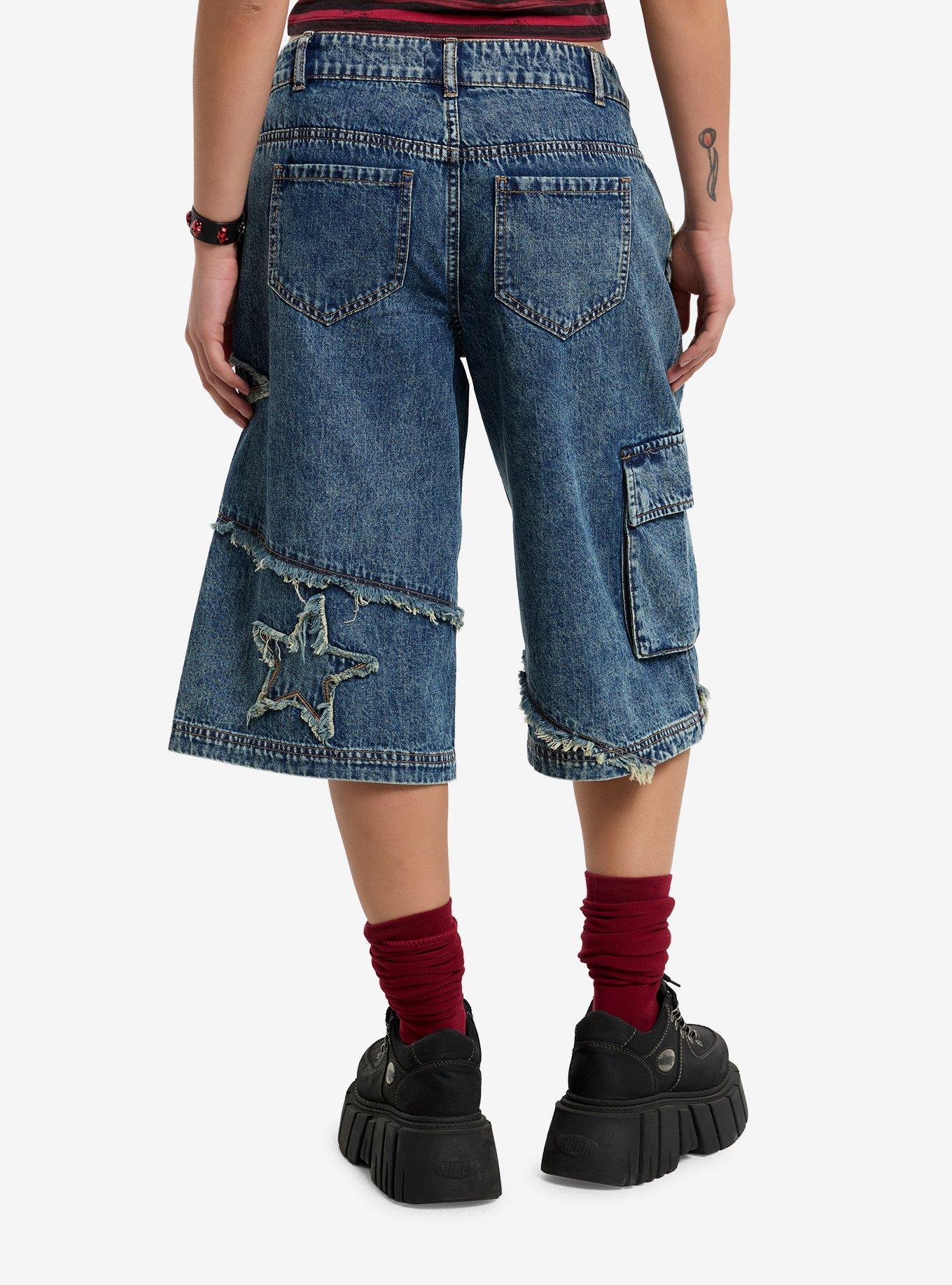 Frayed Star Cargo Shorts, , hi-res